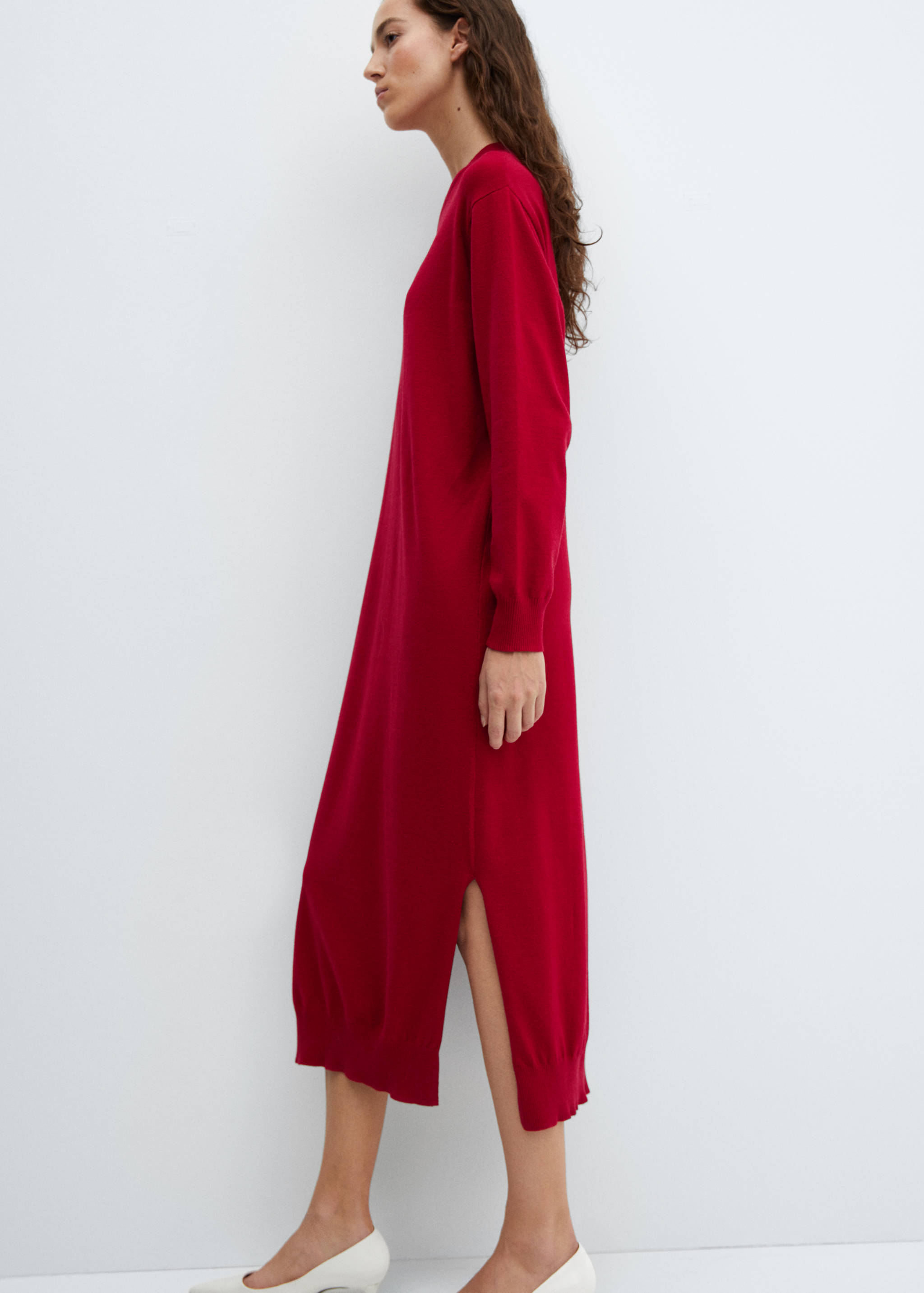 Round-neck knitted dress - Details of the article 2