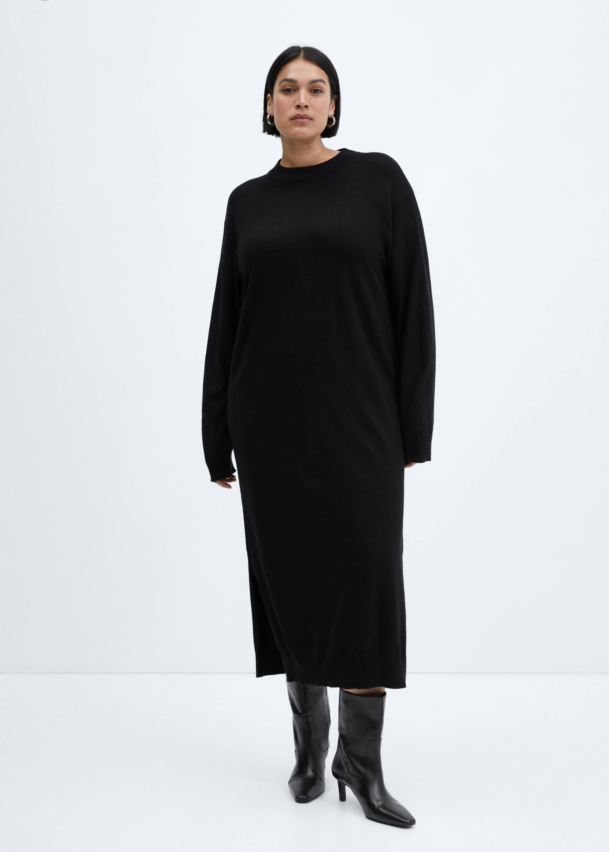 Round-neck knitted dress - Details of the article 6