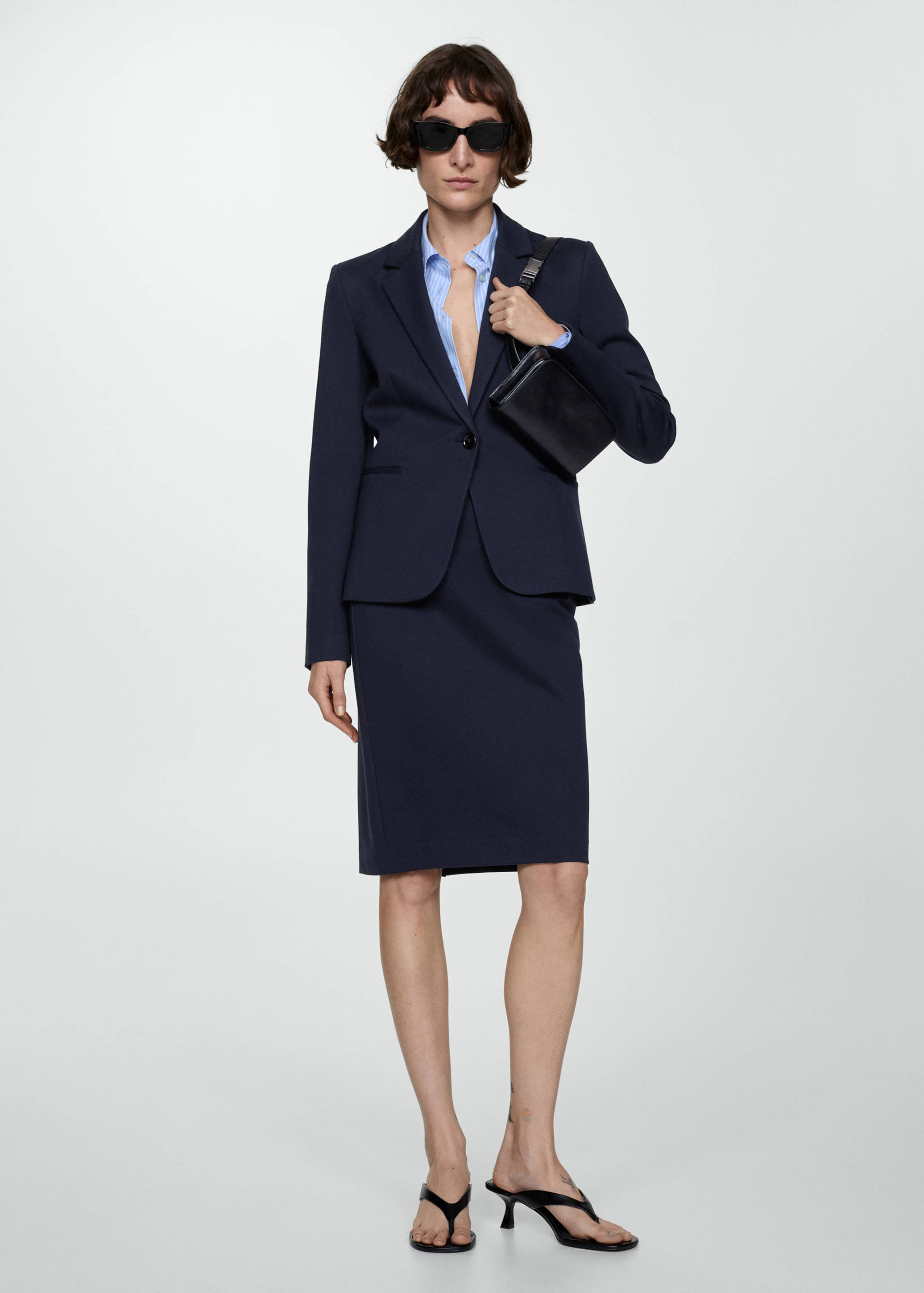 Fitted roma-knit jacket - General plane