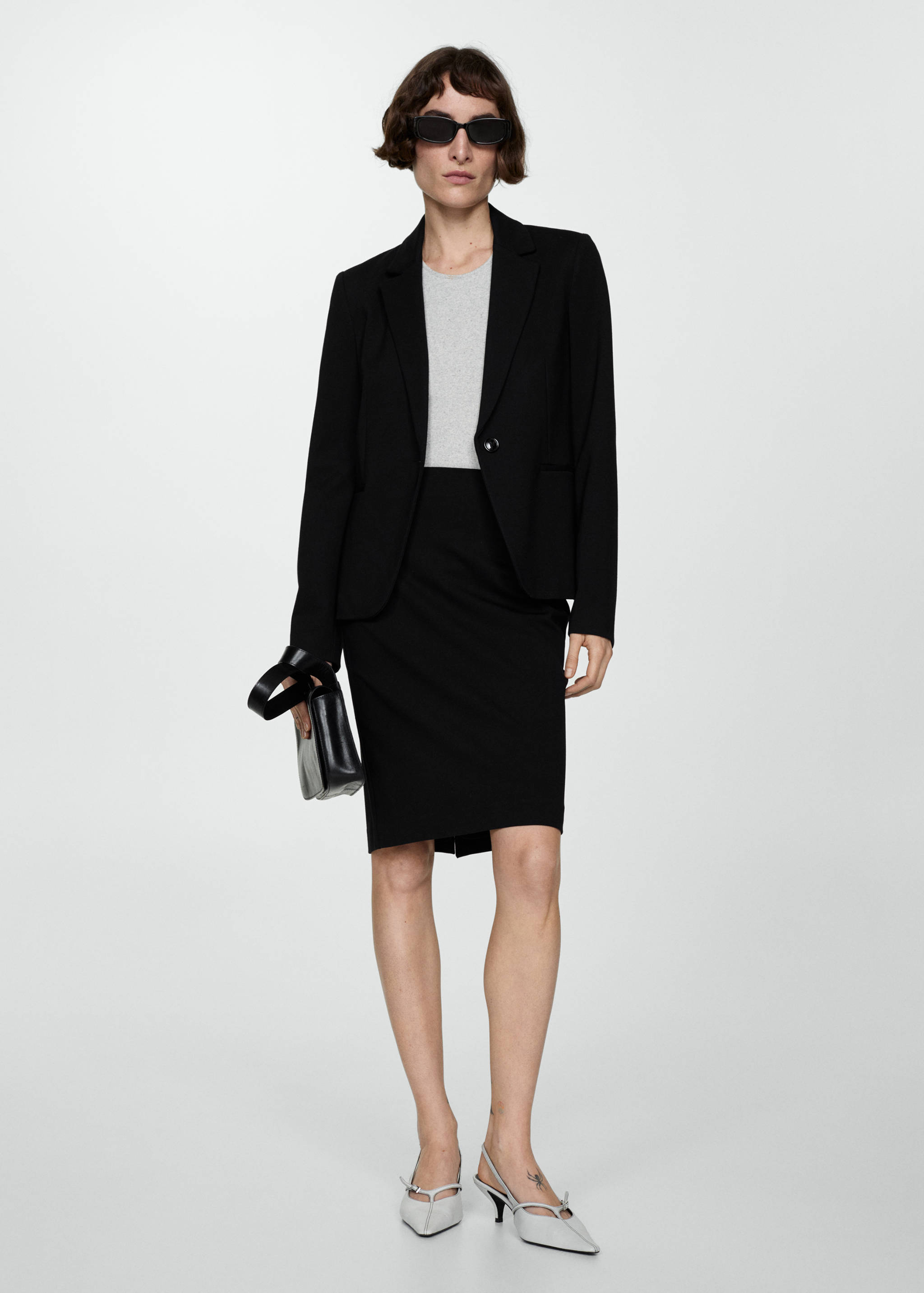 Fitted roma-knit jacket - General plane