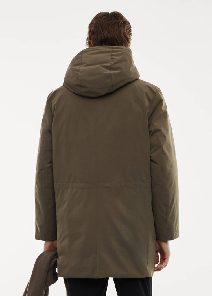 SOFEELATE® padded parka with hood — Khaki
