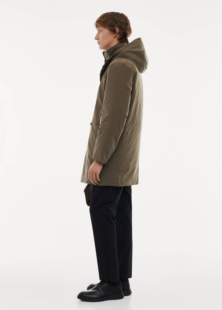 SOFEELATE® padded parka with hood — Khaki