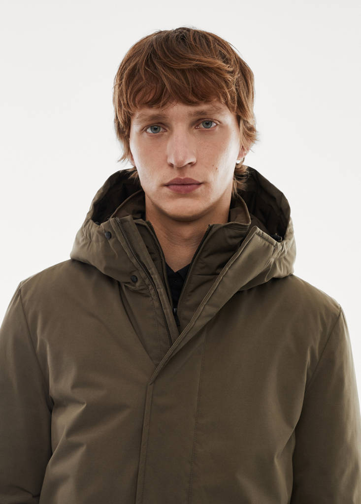 SOFEELATE® padded parka with hood — Khaki