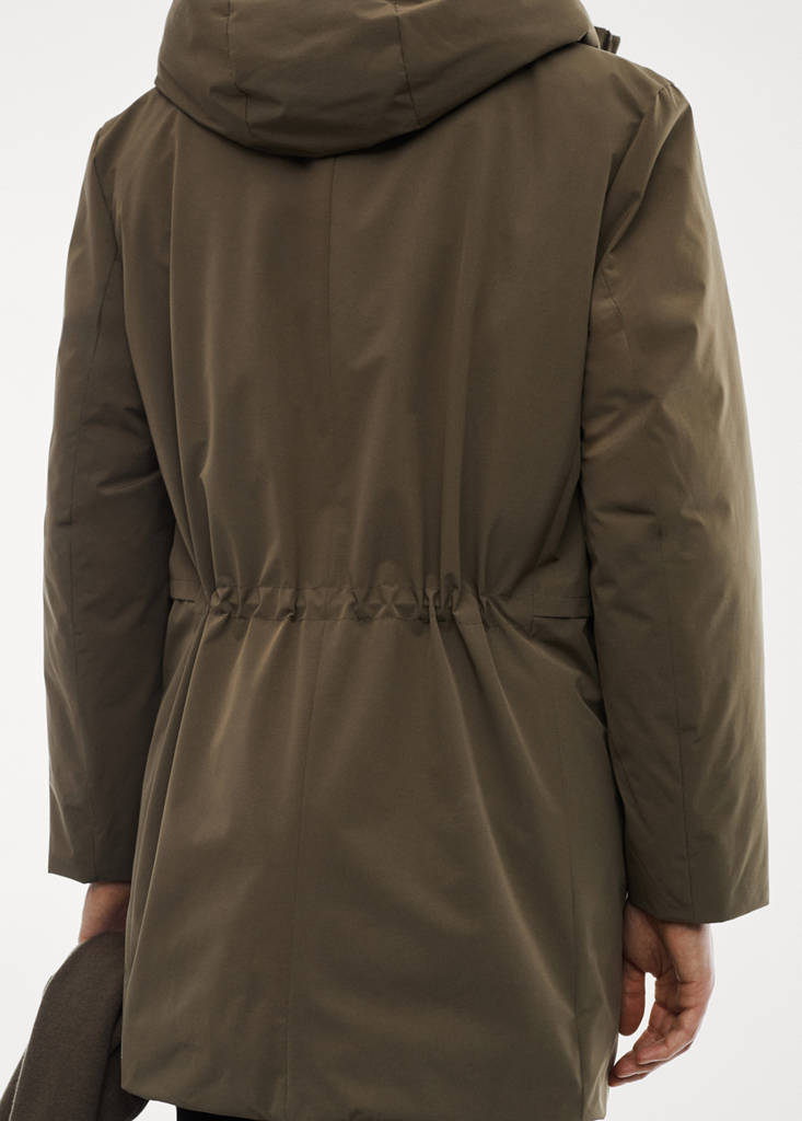 SOFEELATE® padded parka with hood — Khaki