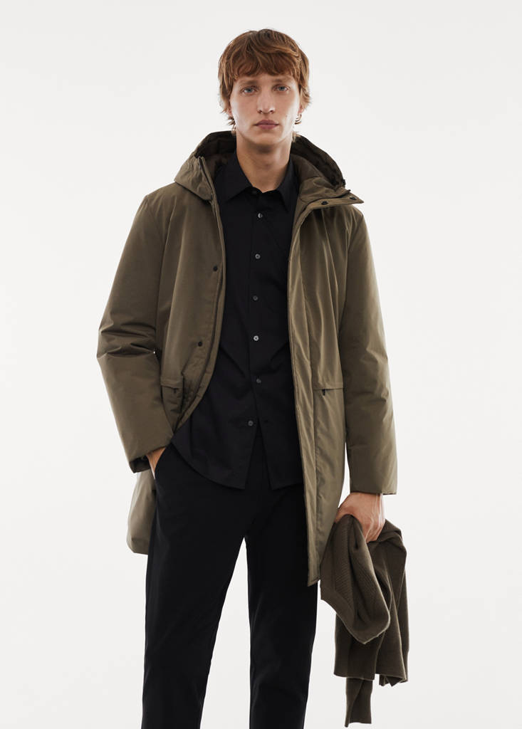 SOFEELATE® padded parka with hood — Khaki