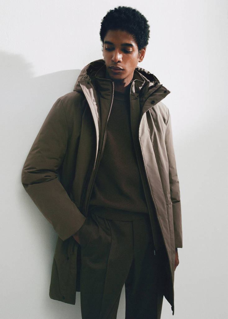 SOFEELATE® padded parka with hood — Khaki