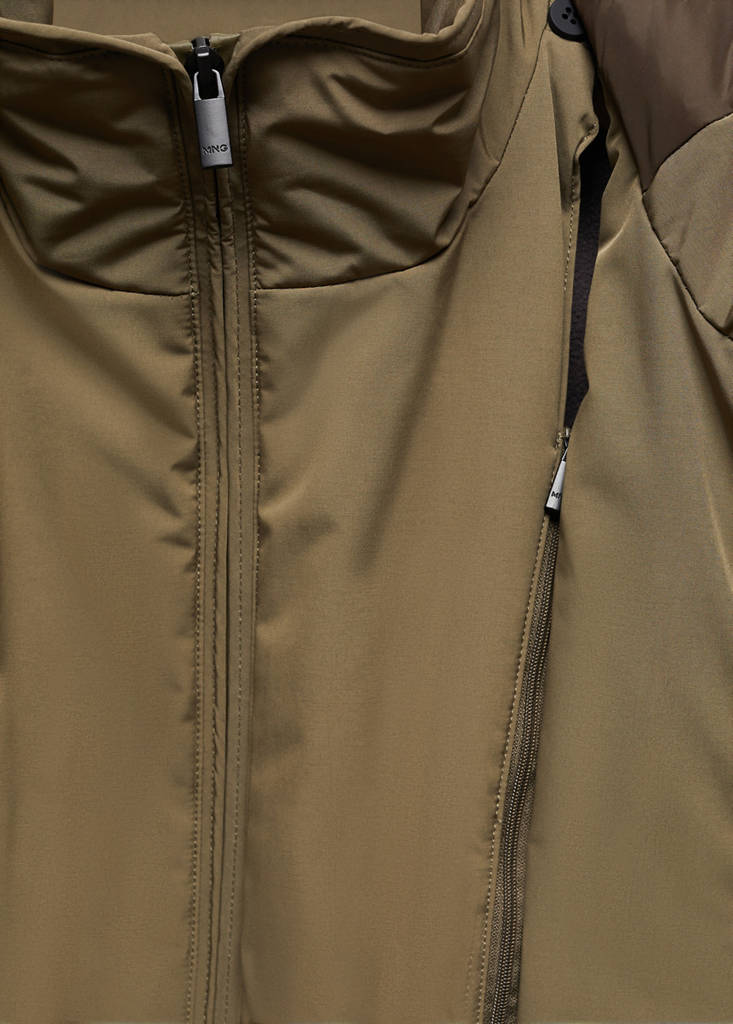 SOFEELATE® padded parka with hood — Khaki
