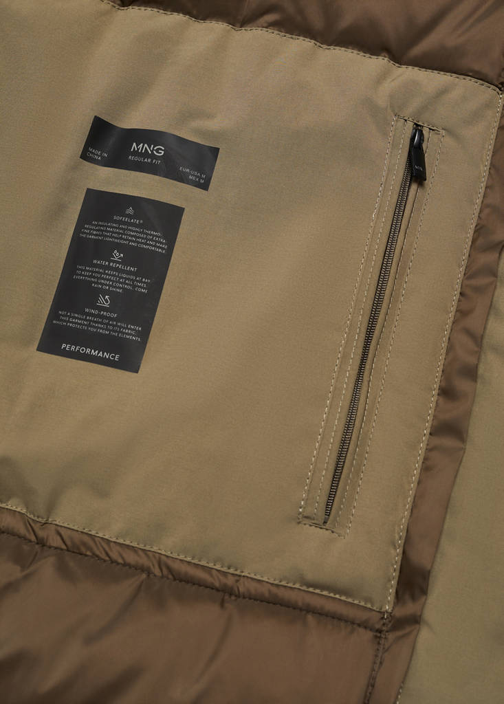 SOFEELATE® padded parka with hood — Khaki