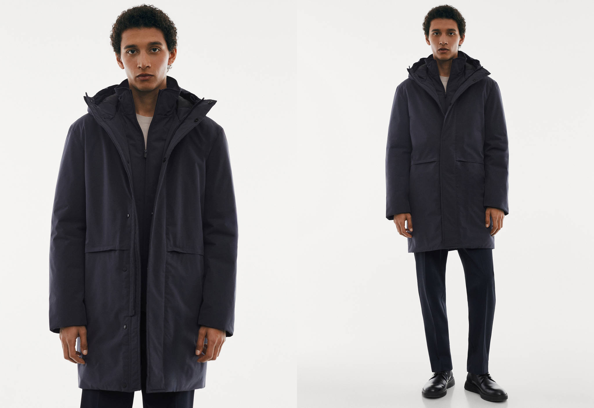 SOFEELATE® padded parka with hood - Panoramic plane