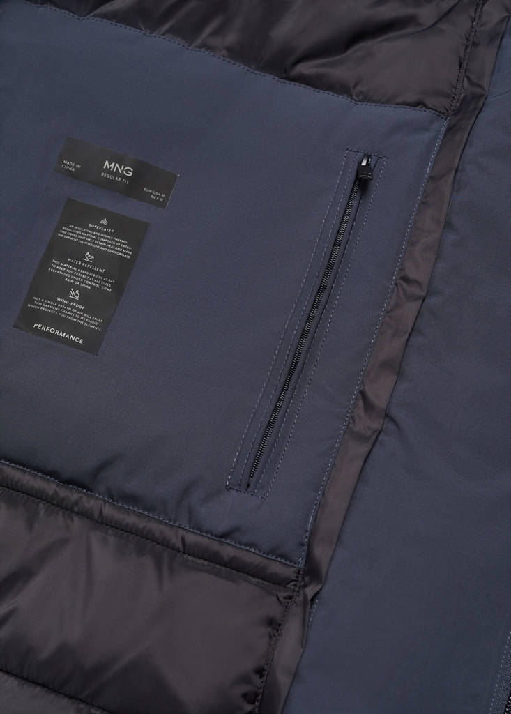 SOFEELATE® padded parka with hood — Navy
