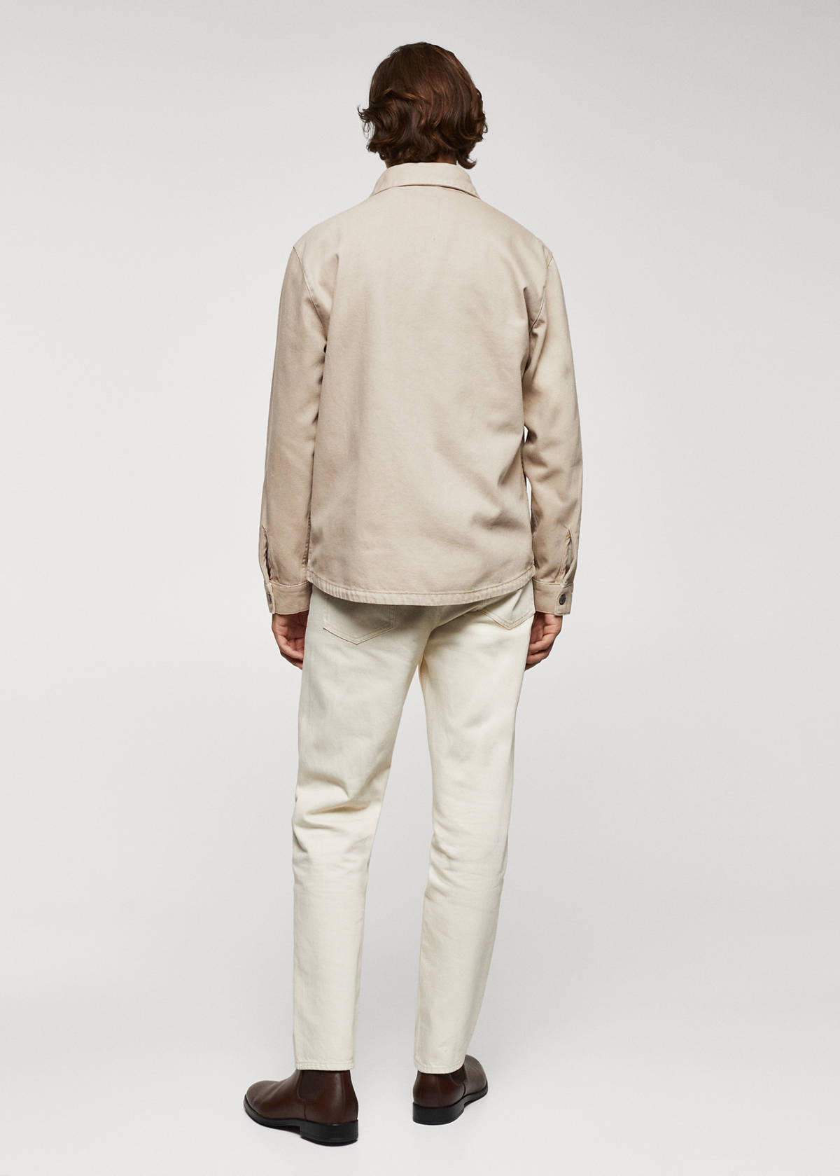 Pocket denim overshirt — Beige