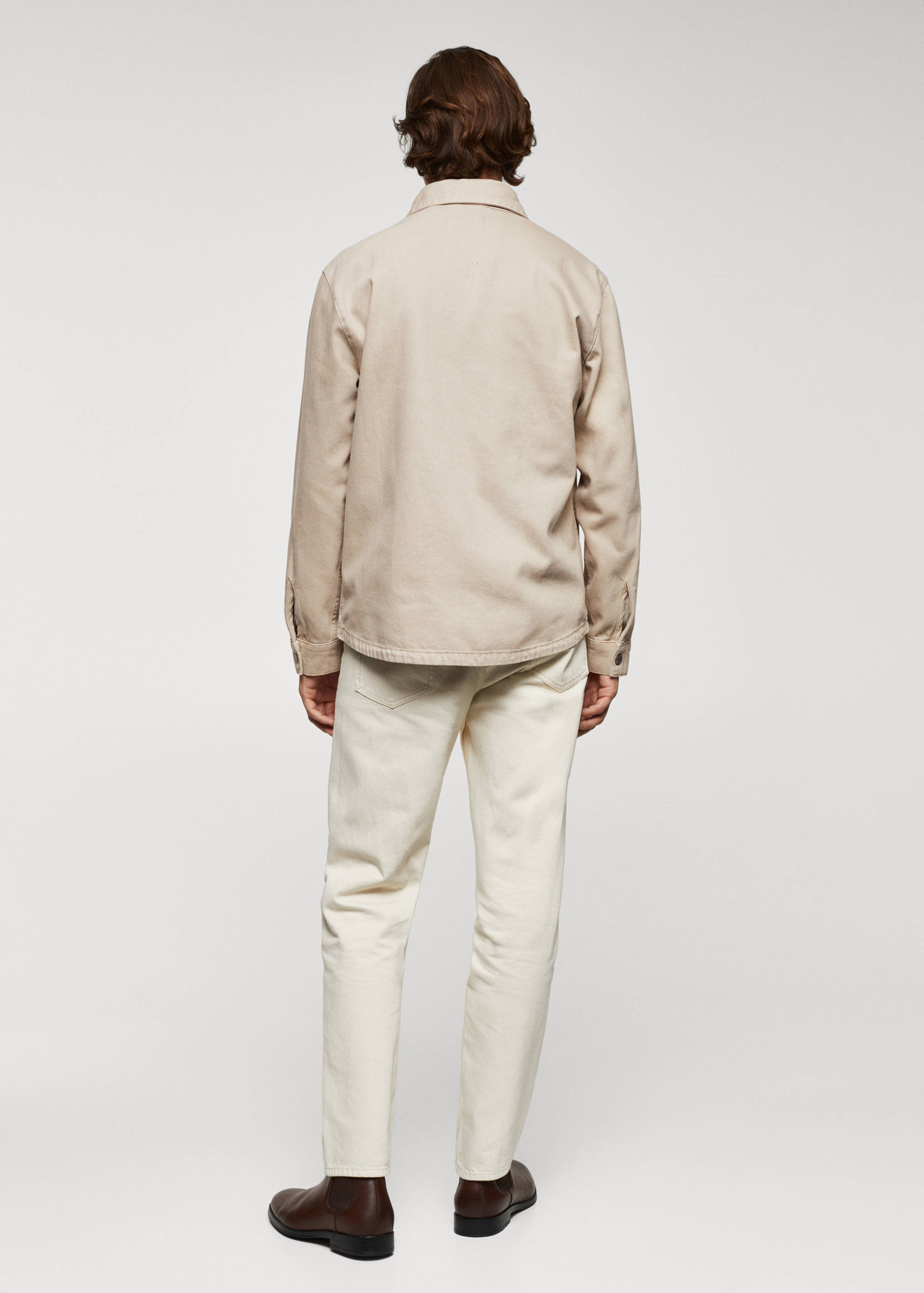 Jeans-Overshirt mit Taschen - Rückseite des Artikels