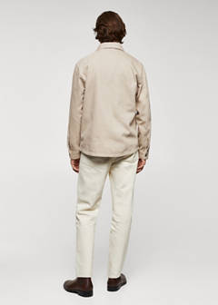 Pocket denim overshirt — Beige 3
