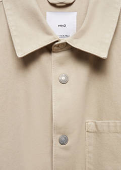 Pocket denim overshirt — Beige 7