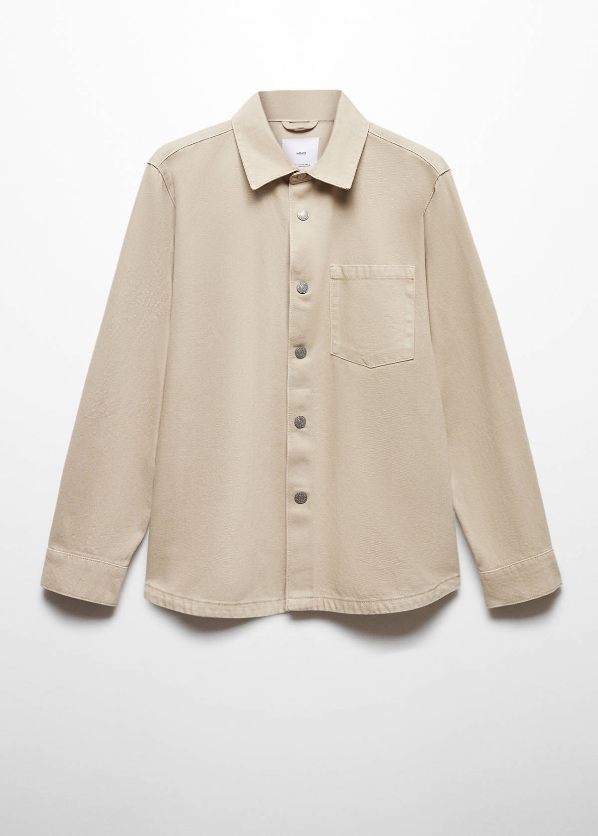 Pocket denim overshirt — Beige