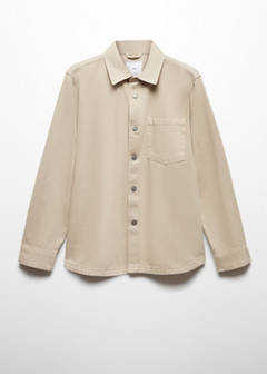 Pocket denim overshirt — Beige 6