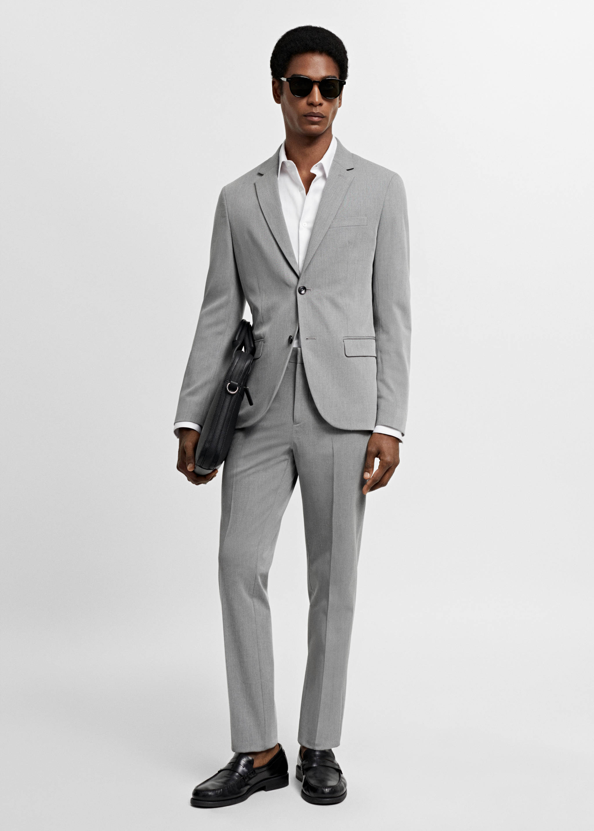 Super slim-fit suit jacket in stretch fabric - General plane