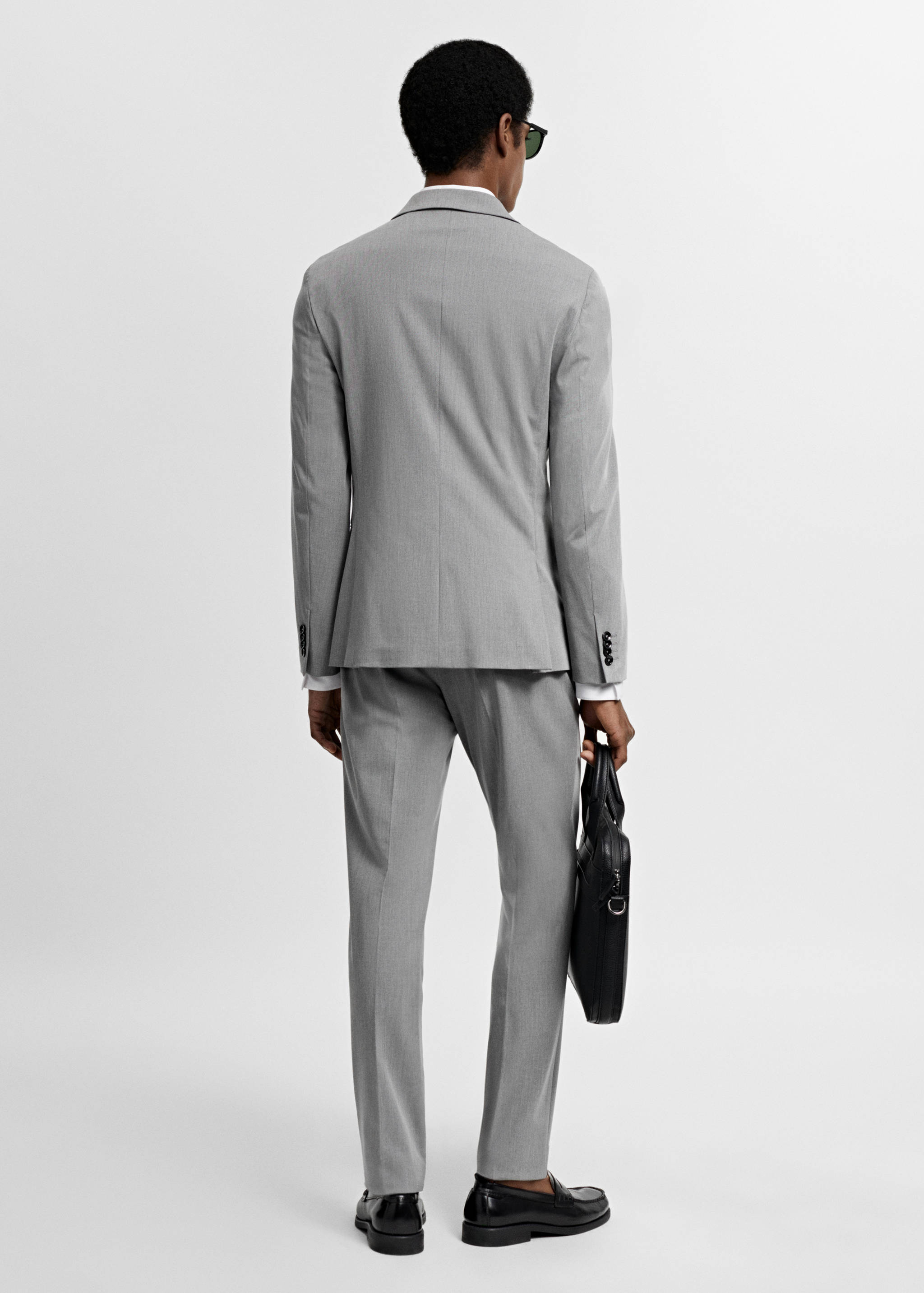 Super slim-fit suit jacket in stretch fabric - Reverse of the article