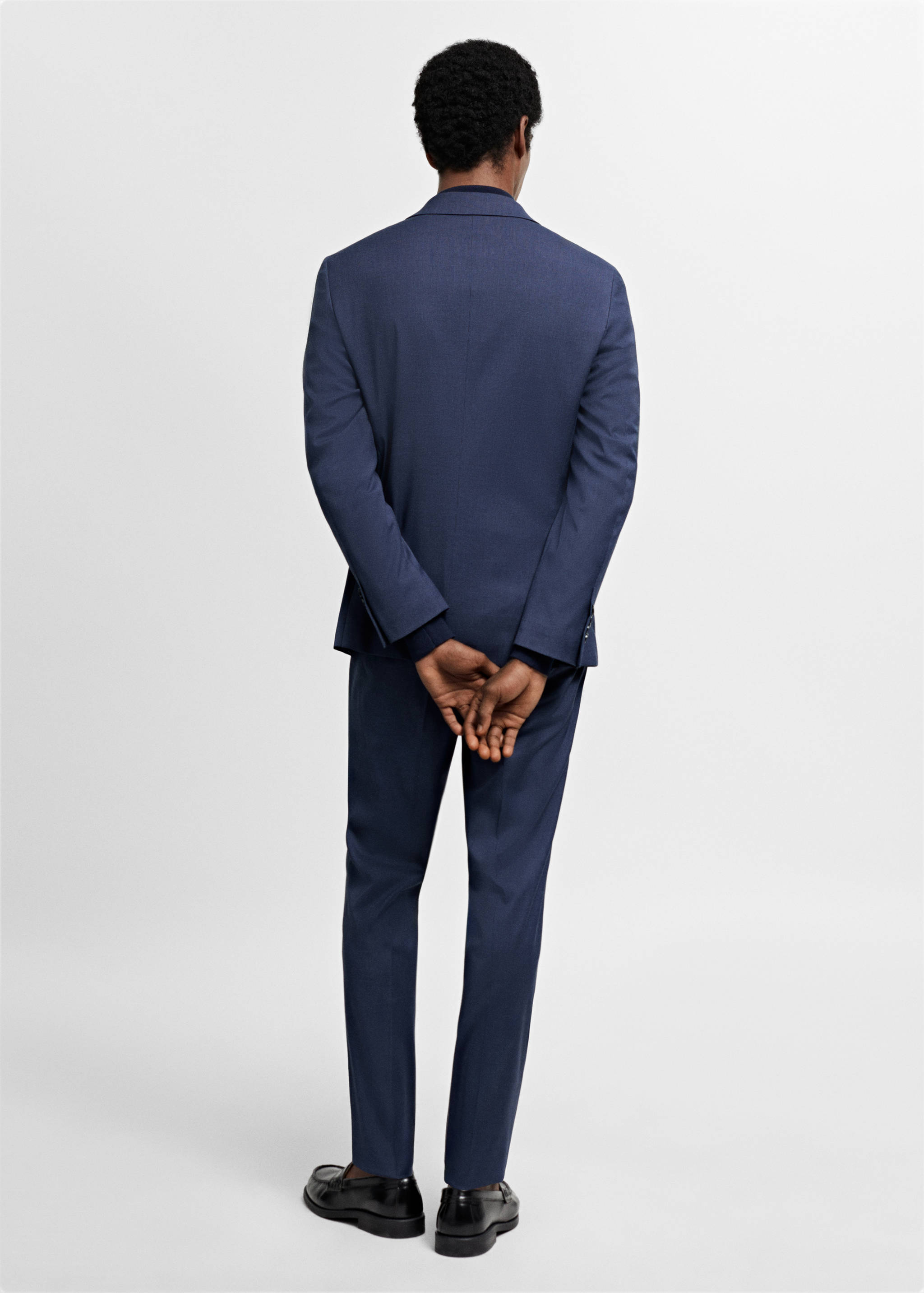 弹力面料超修身西装夹克 - null