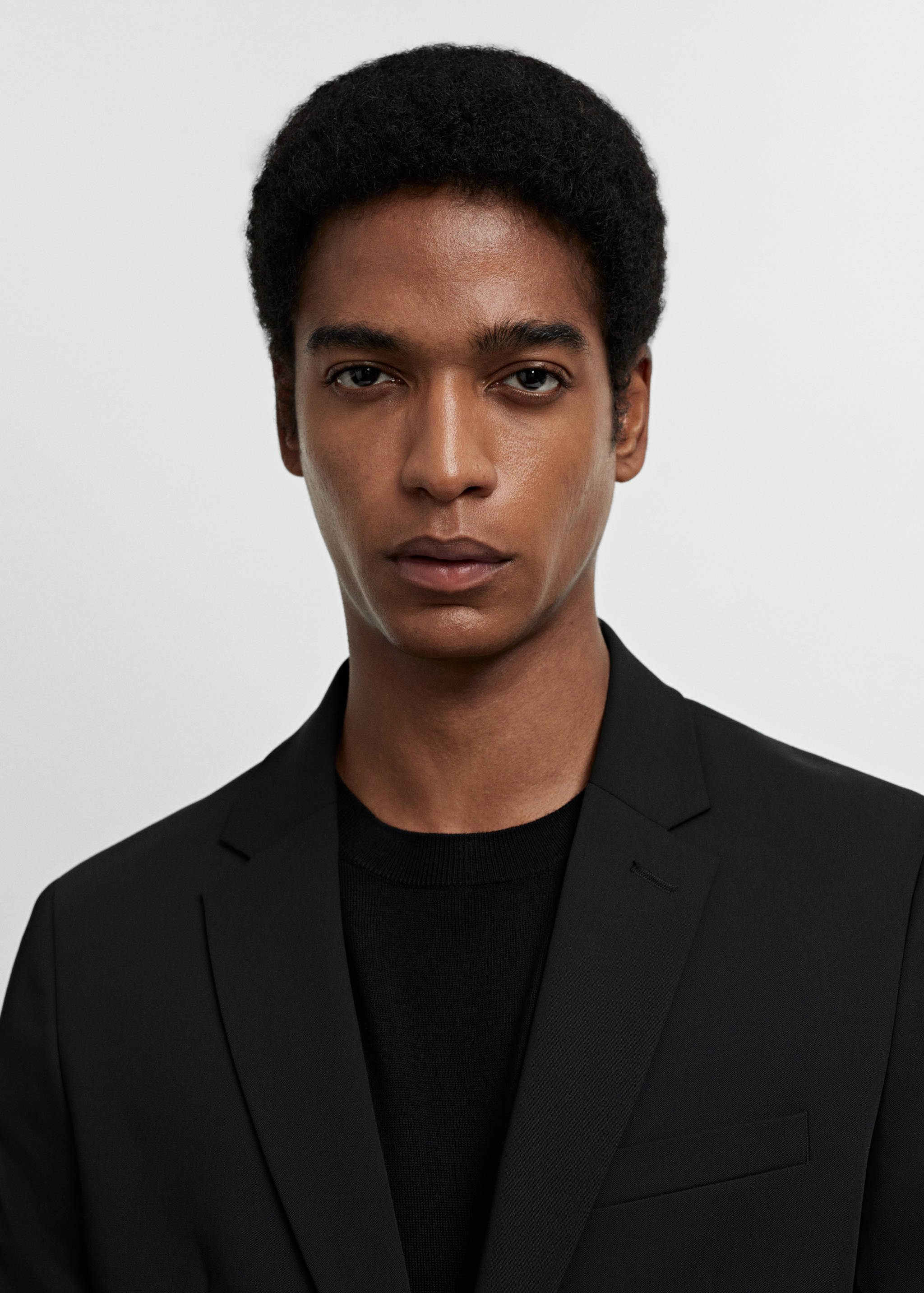 弹力面料超修身西装夹克 - null