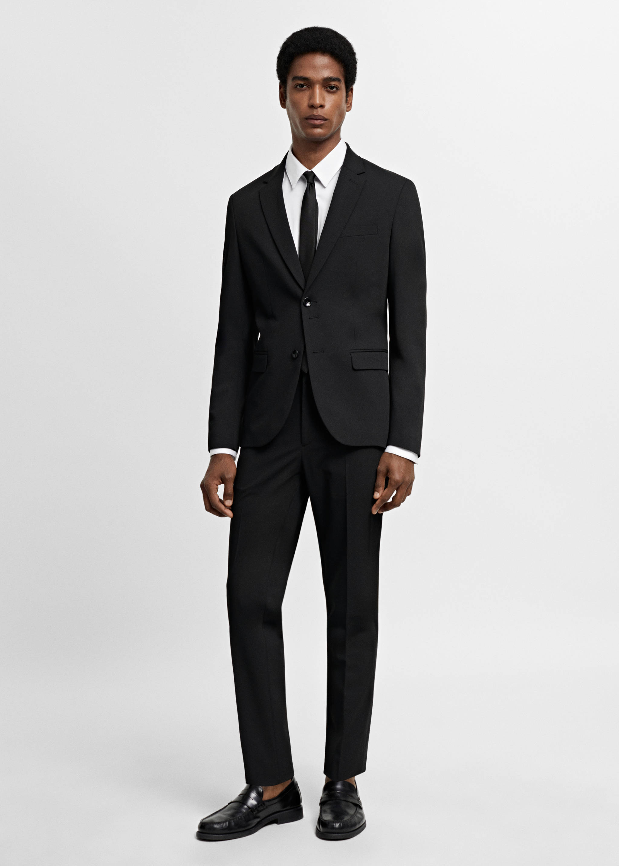 Super slim-fit suit jacket in stretch fabric - General plane