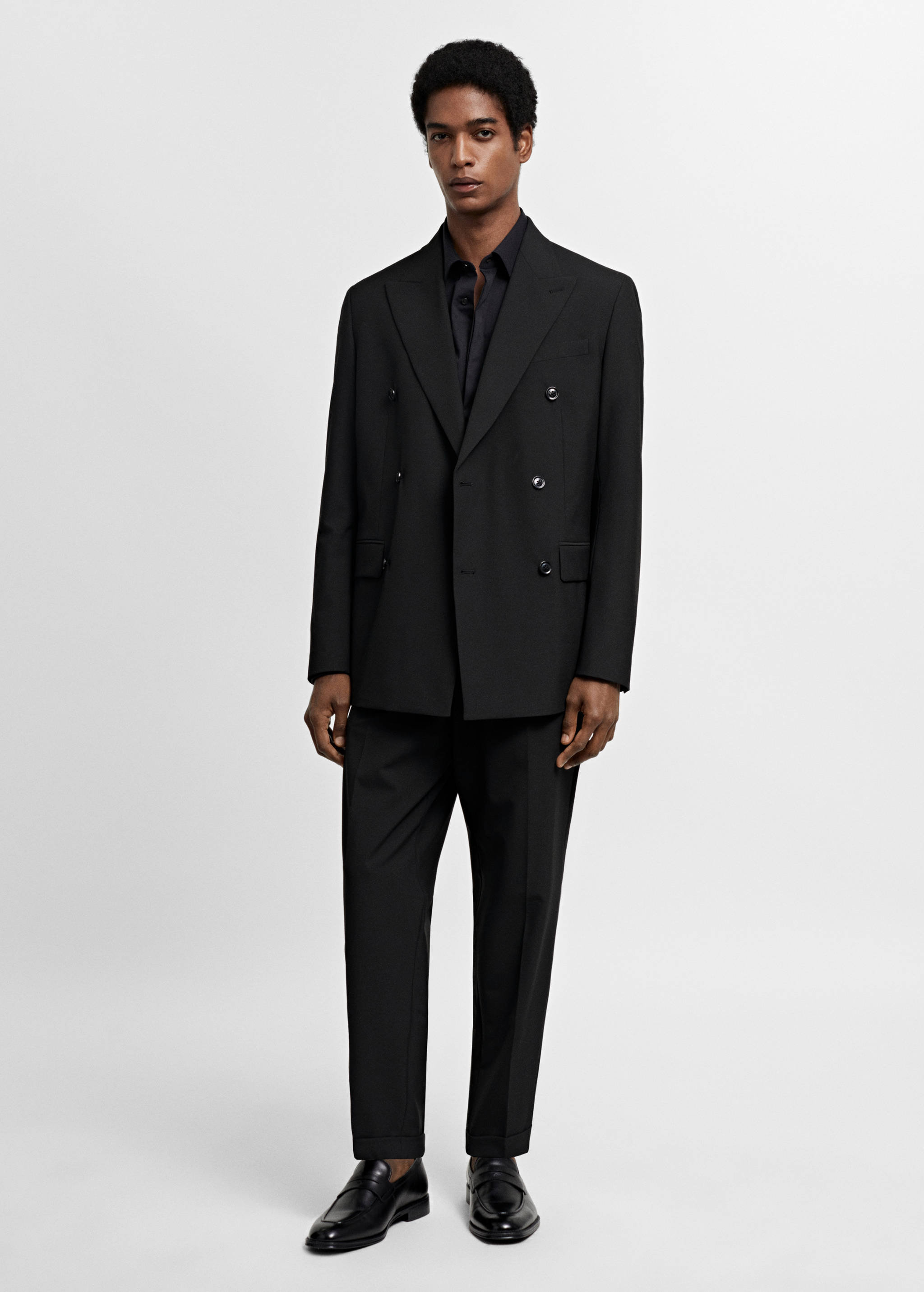 Veste costume slim fit croisée - Plan général