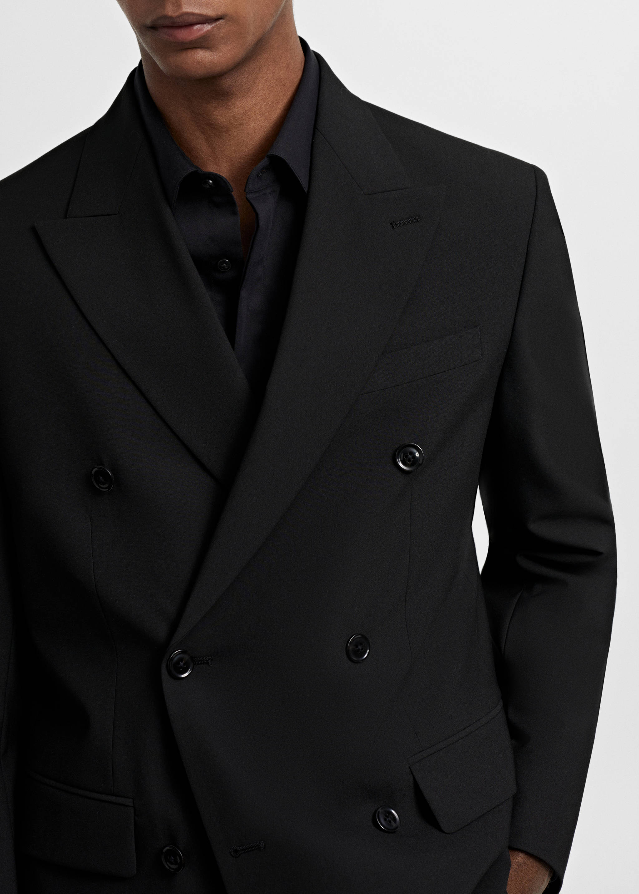 Veste costume slim fit croisée - Détail de l'article 4