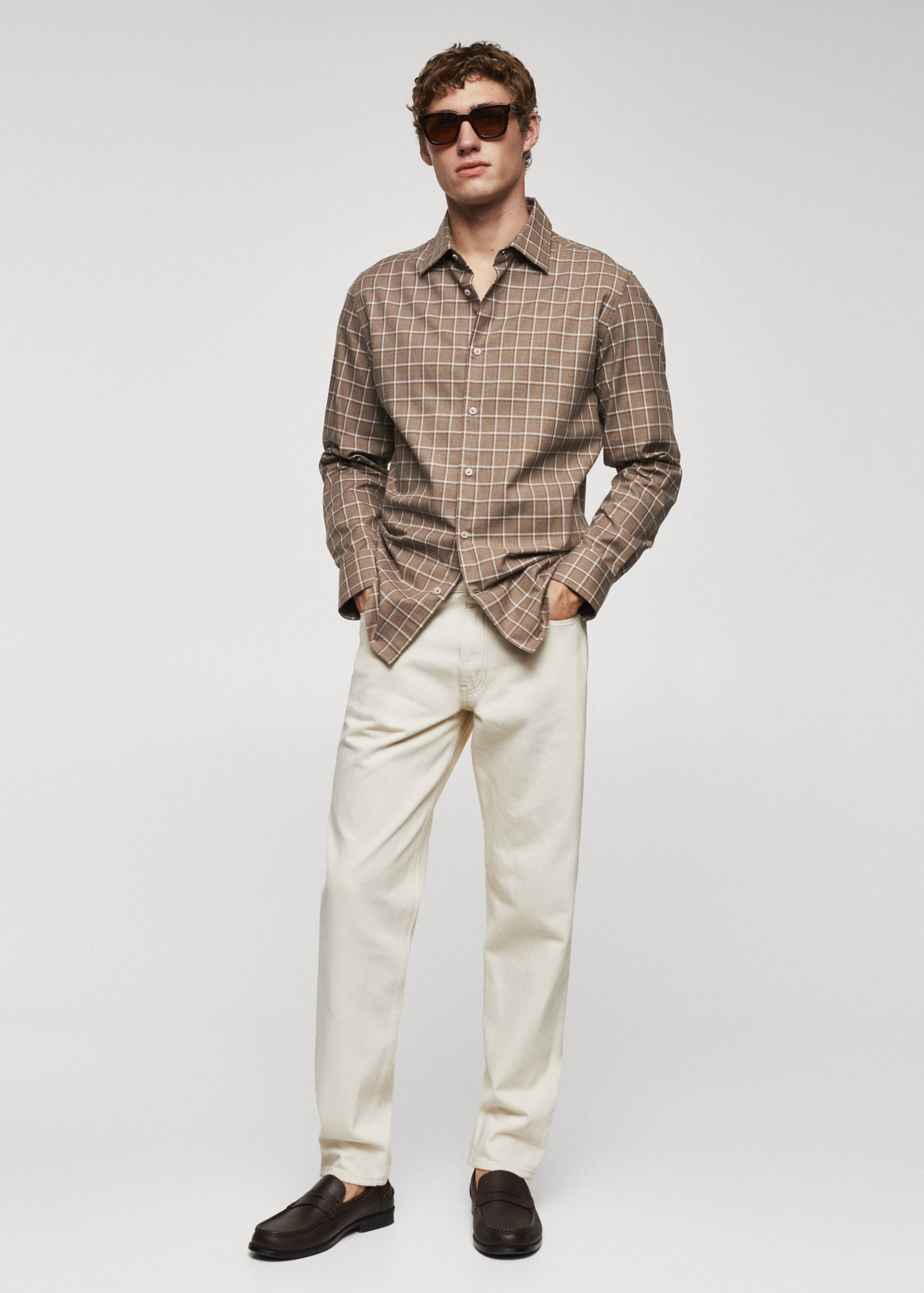 Chemise coton flanelle carreaux - Plan général