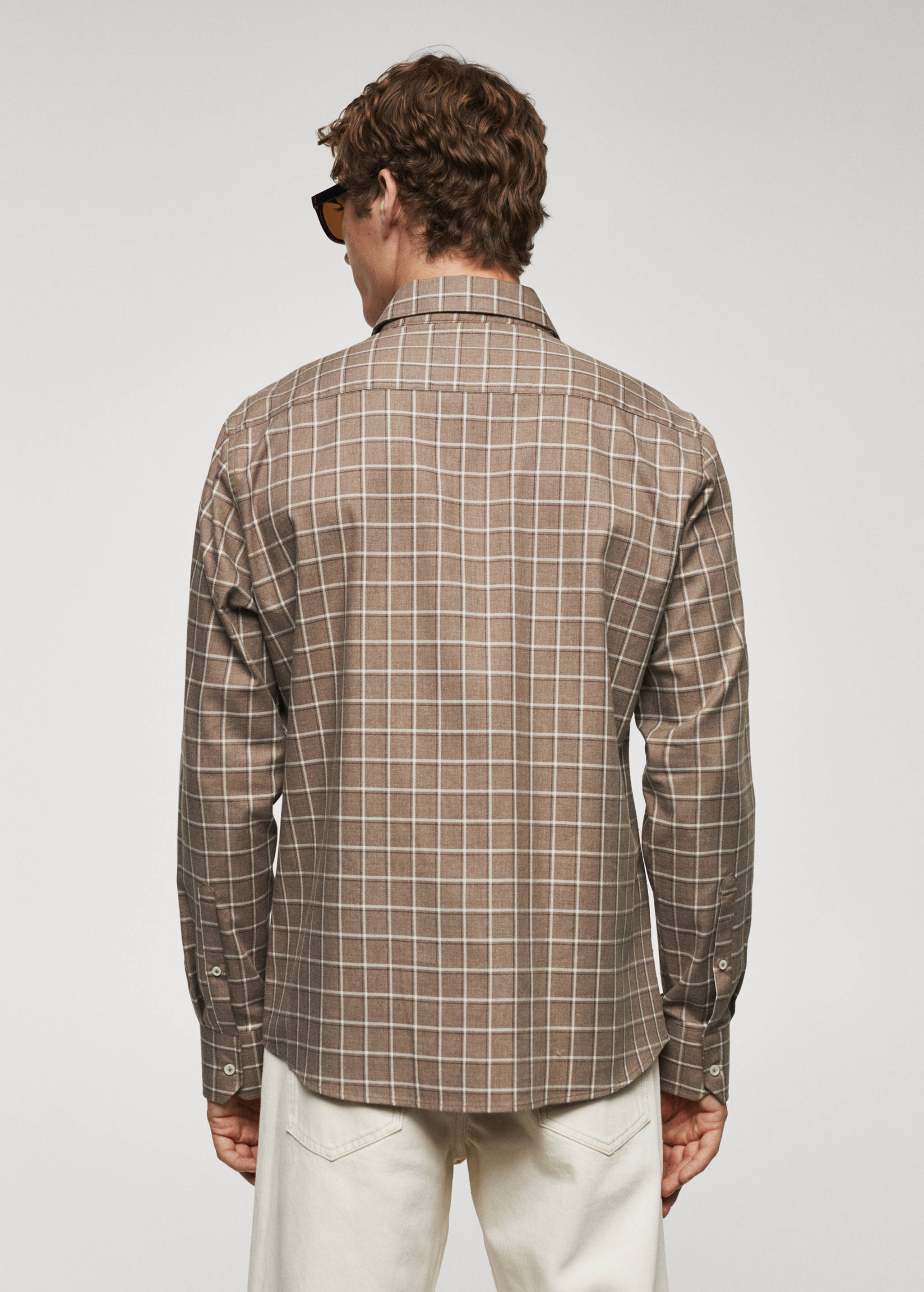 Chemise coton flanelle carreaux - Verso de l’article