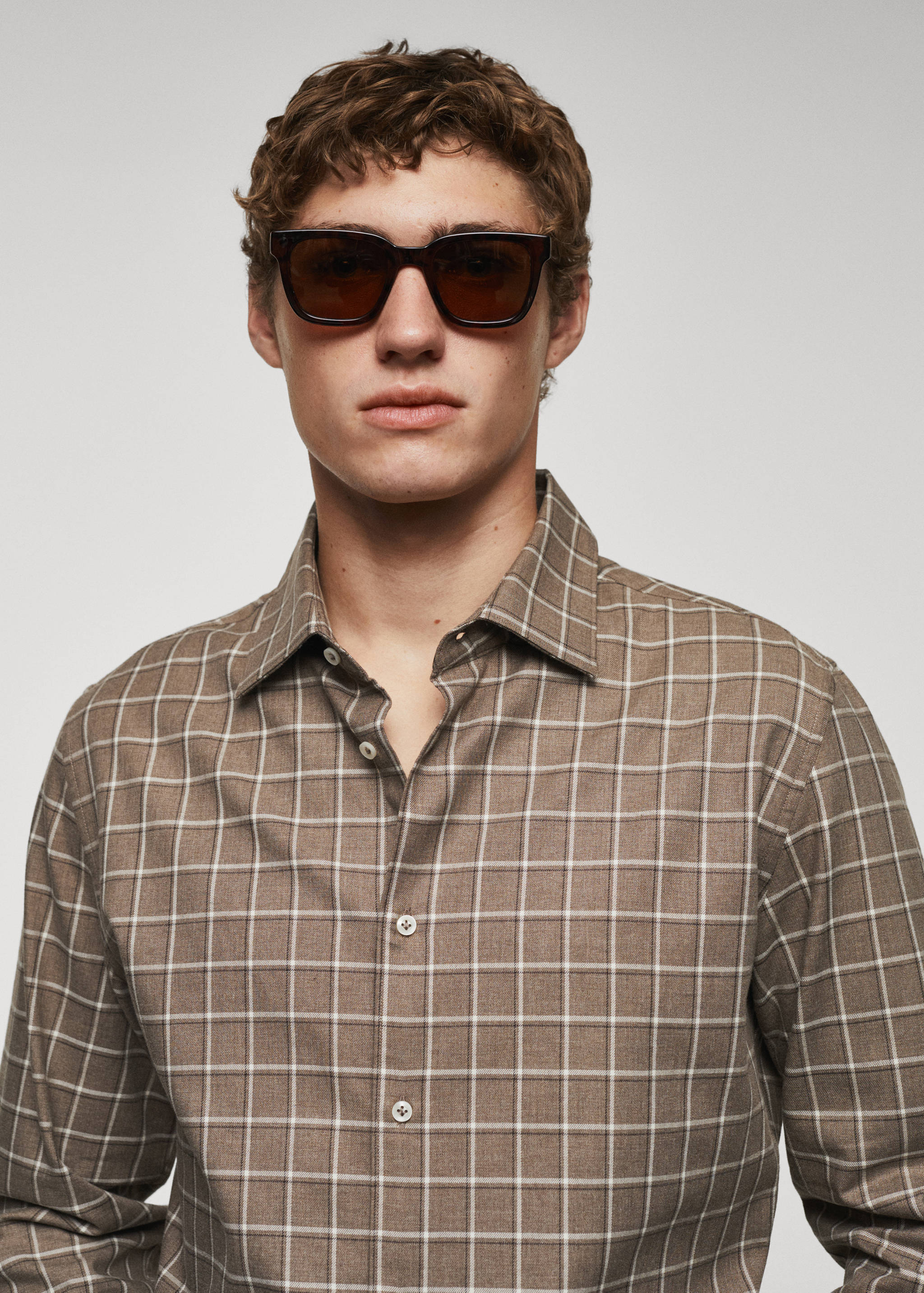 Chemise coton flanelle carreaux - Détail de l'article 1