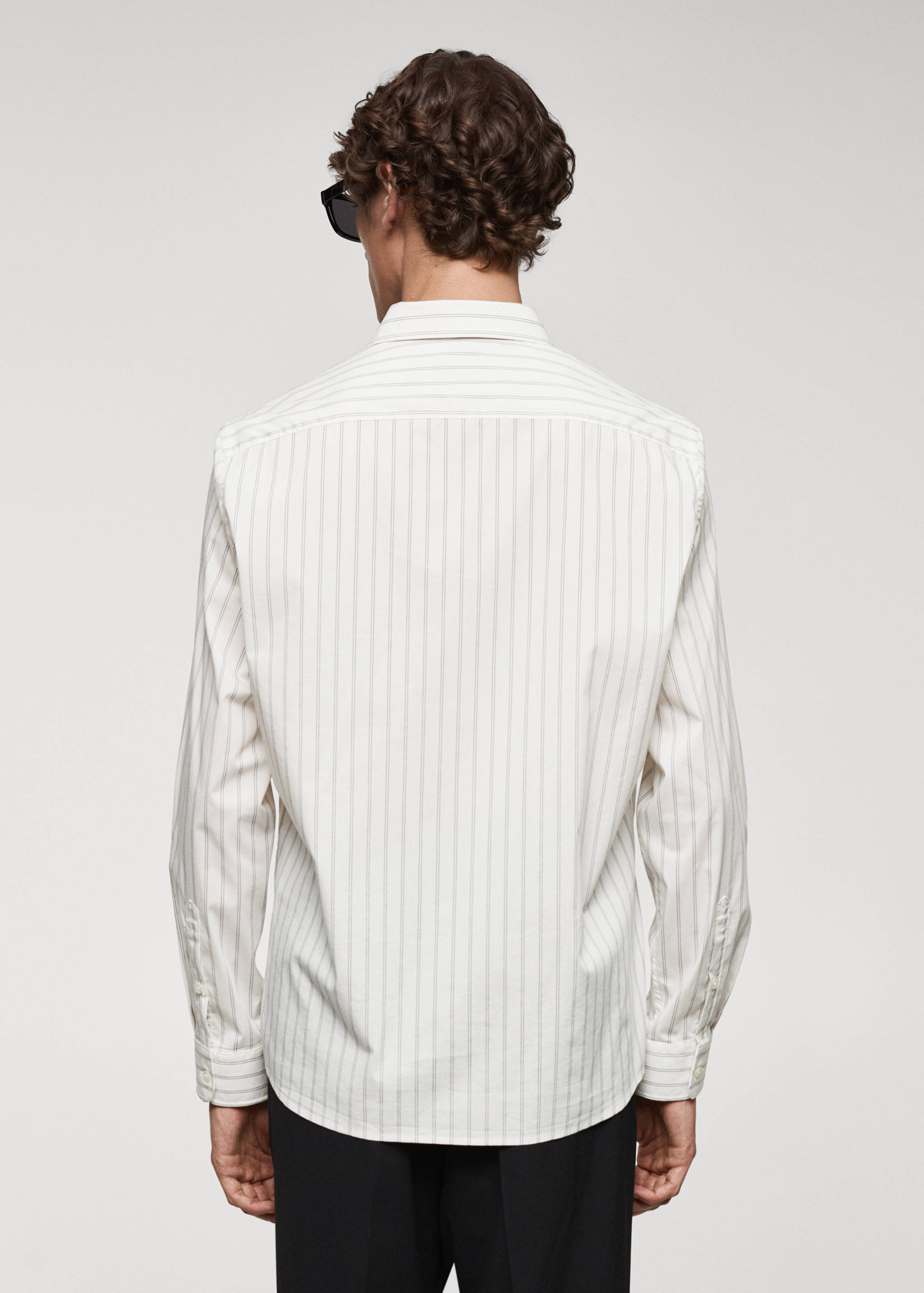 Chemise popeline classic-fit rayures - Verso de l’article