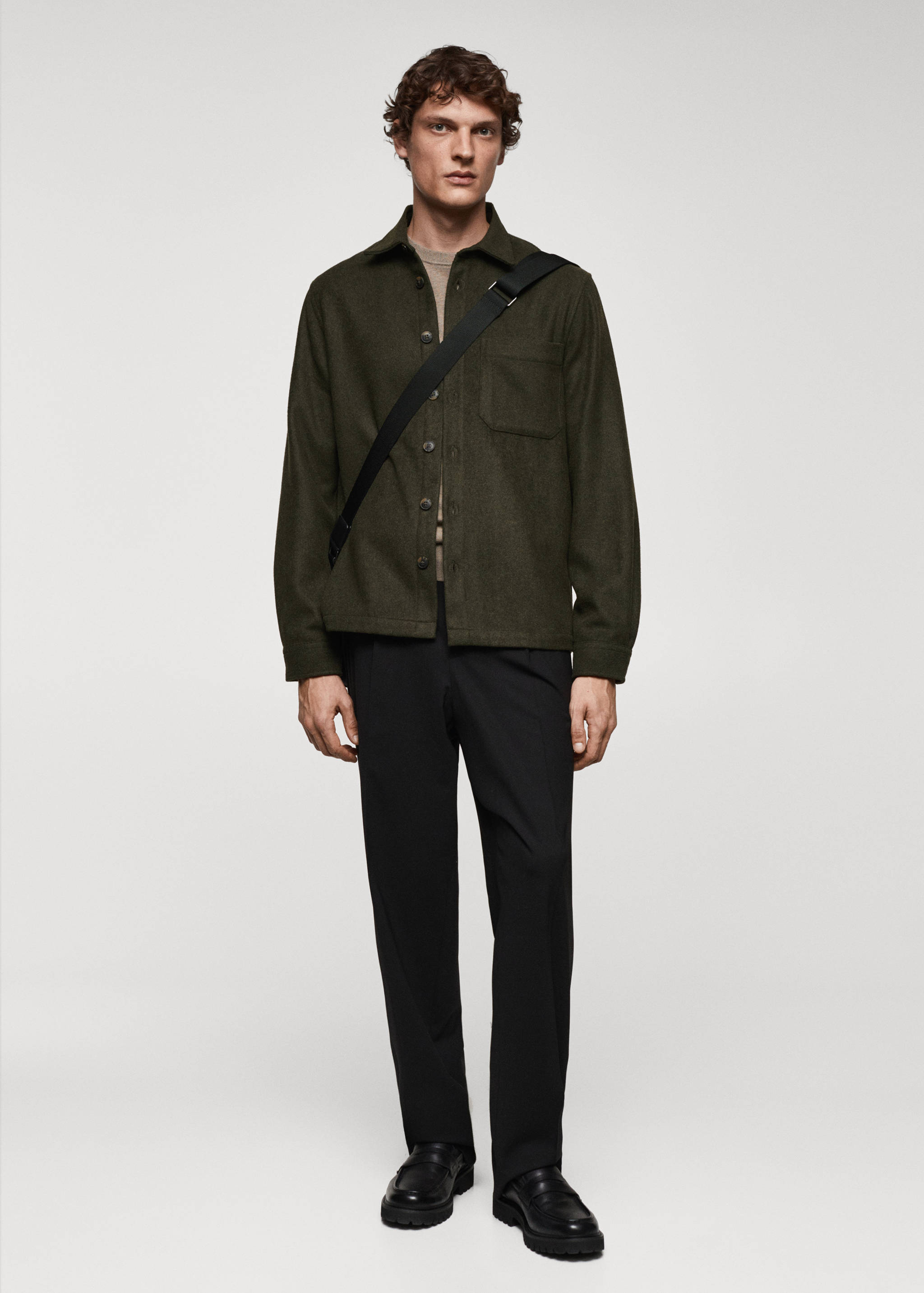 Regular-fit overshirt with pocket - General plane