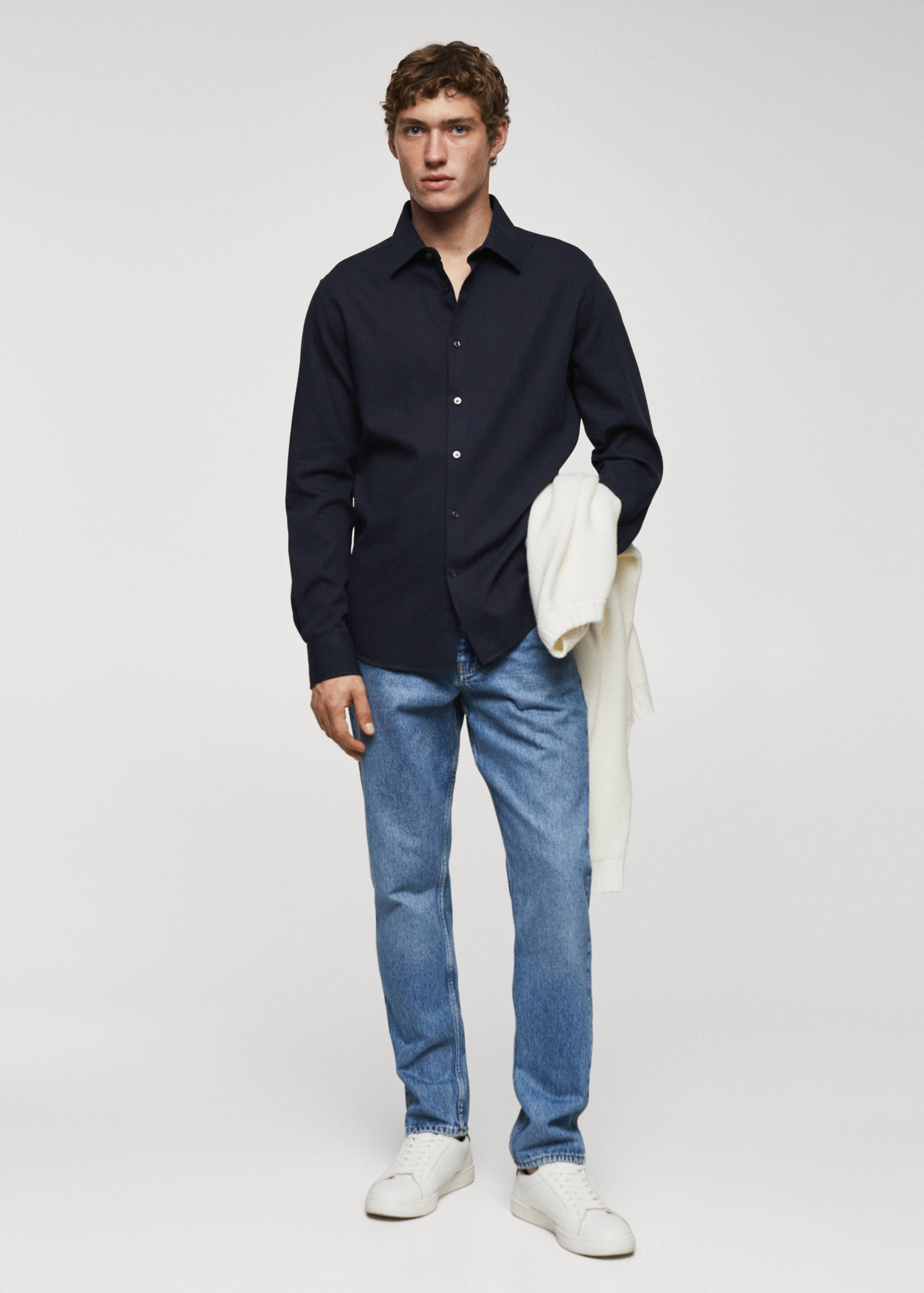 Chemise slim fit structurée coton - Plan général