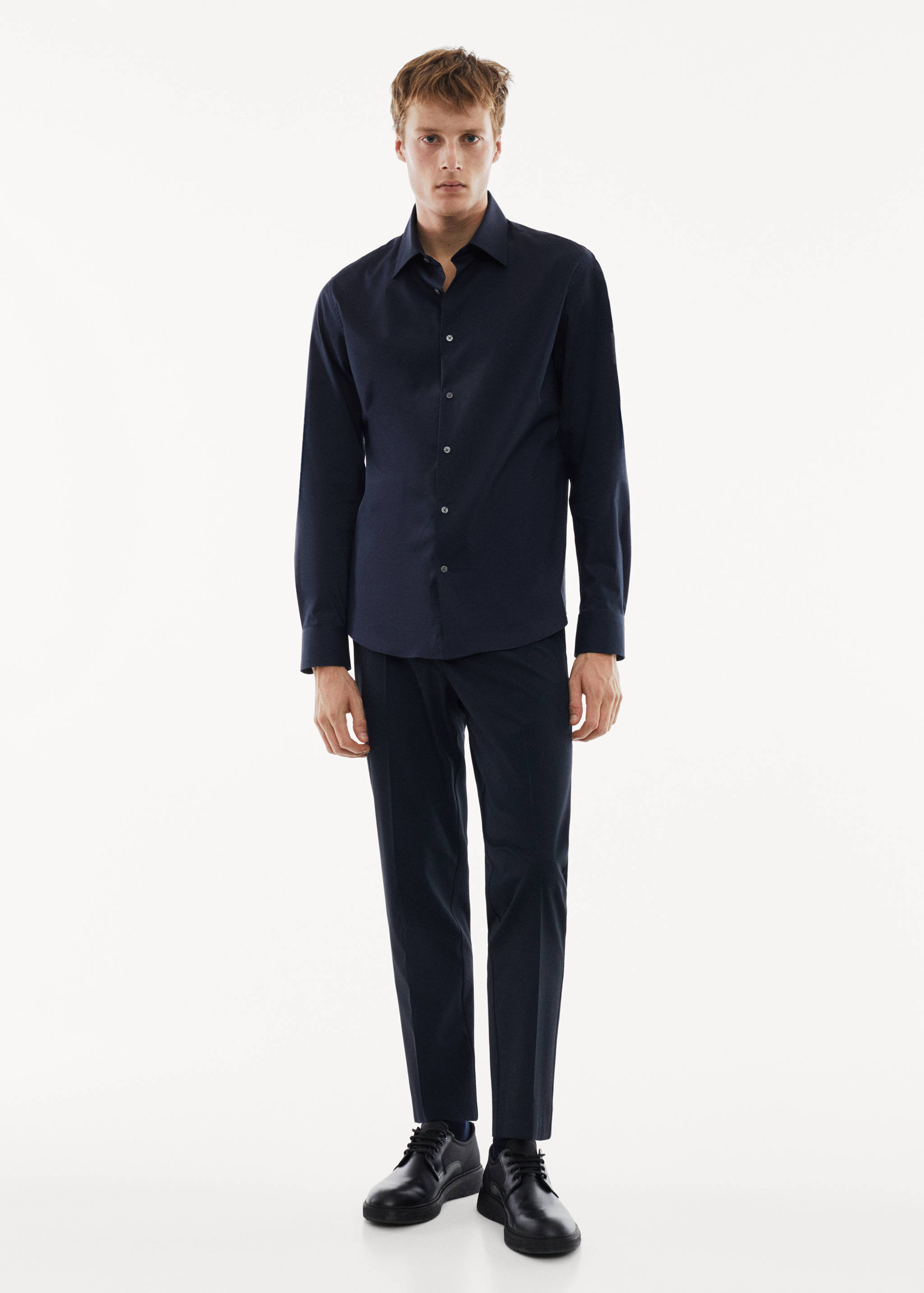 Chemise regular-fit coton stretch - Plan général