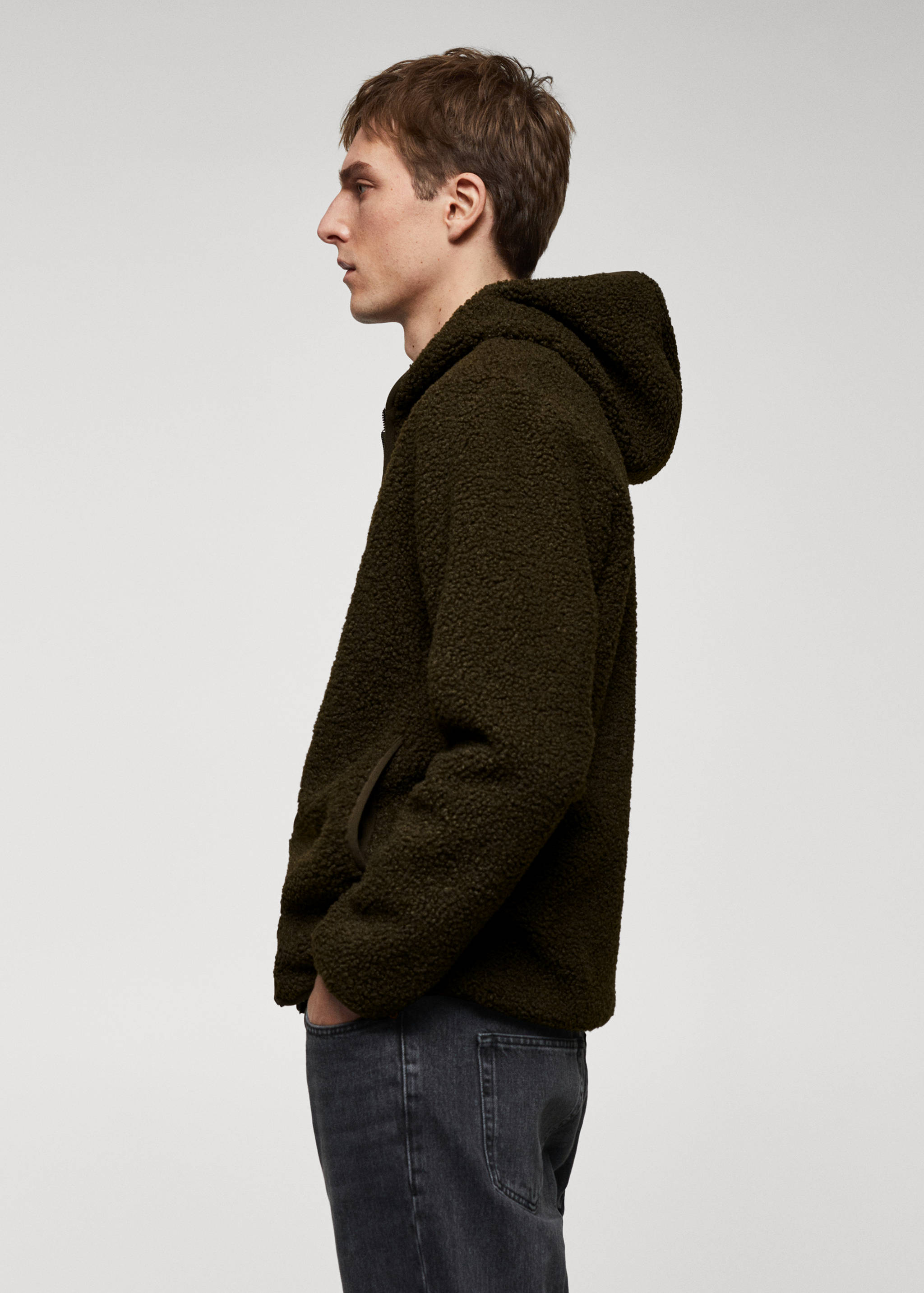Zipper bouclé sweatshirt - Details of the article 2