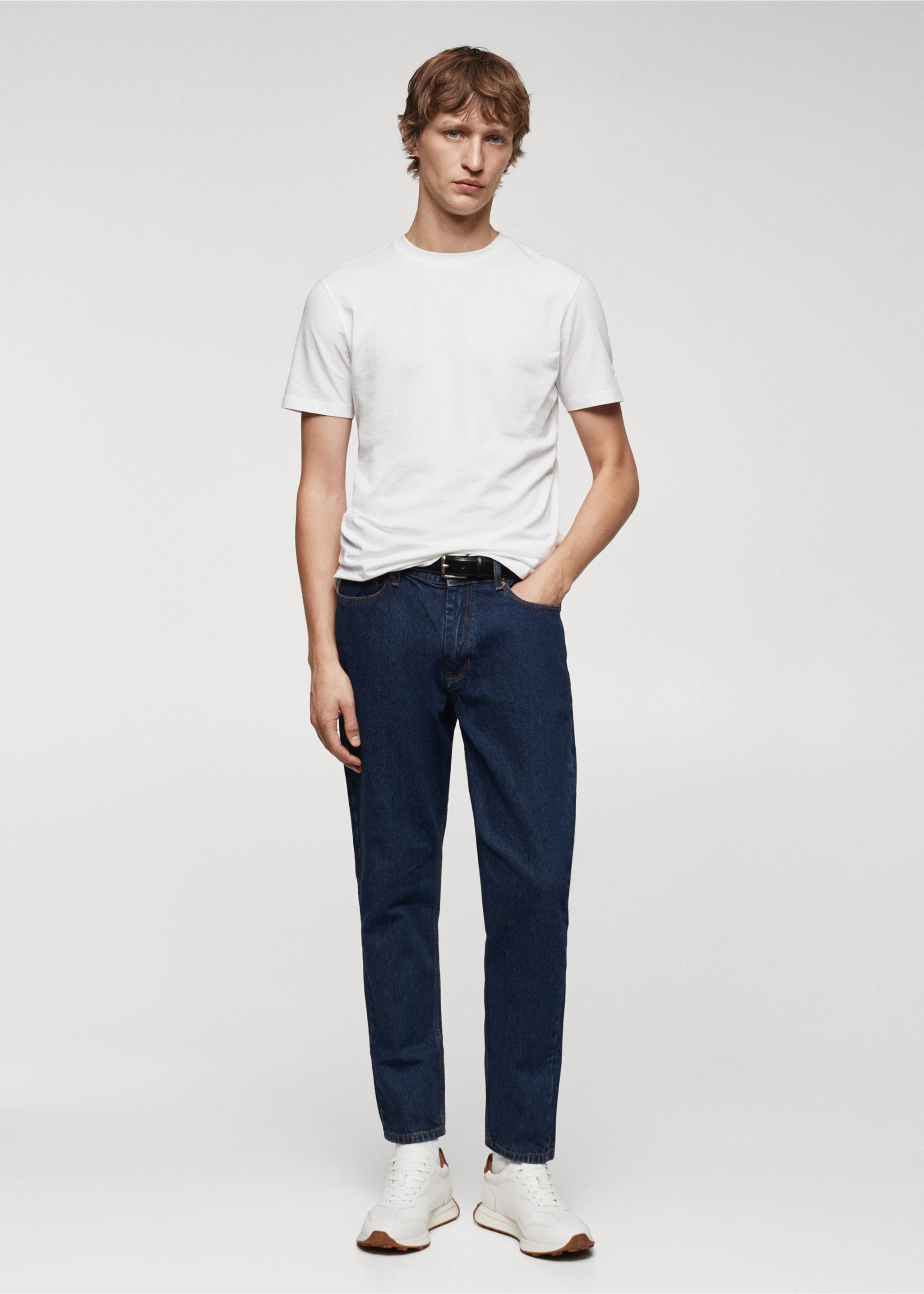 Stretch cotton T-shirt - General plane, White. Ref: 67040645-00.