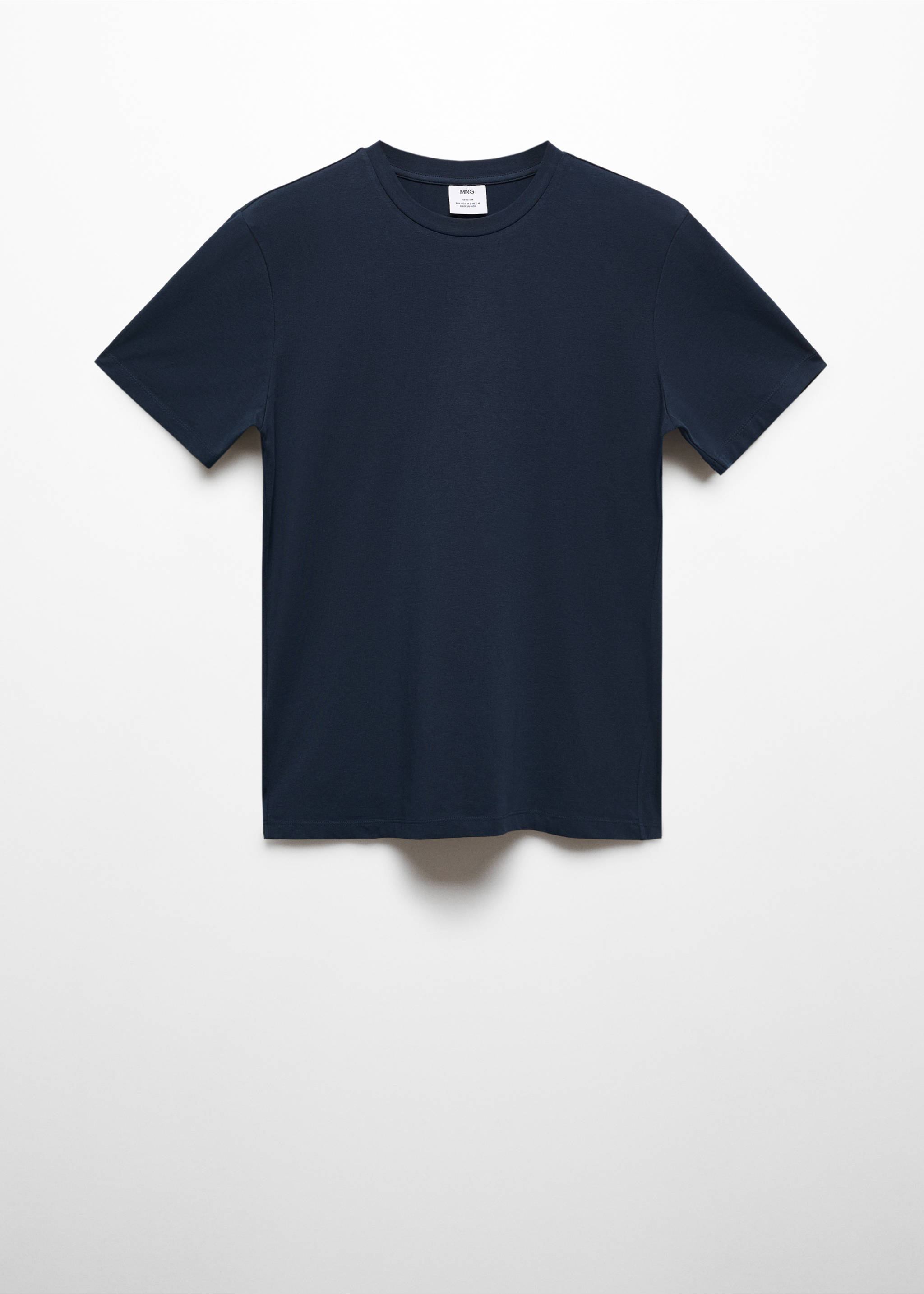 Stretch cotton T-shirt - Article without model, Navy. Ref: 67040645-00.