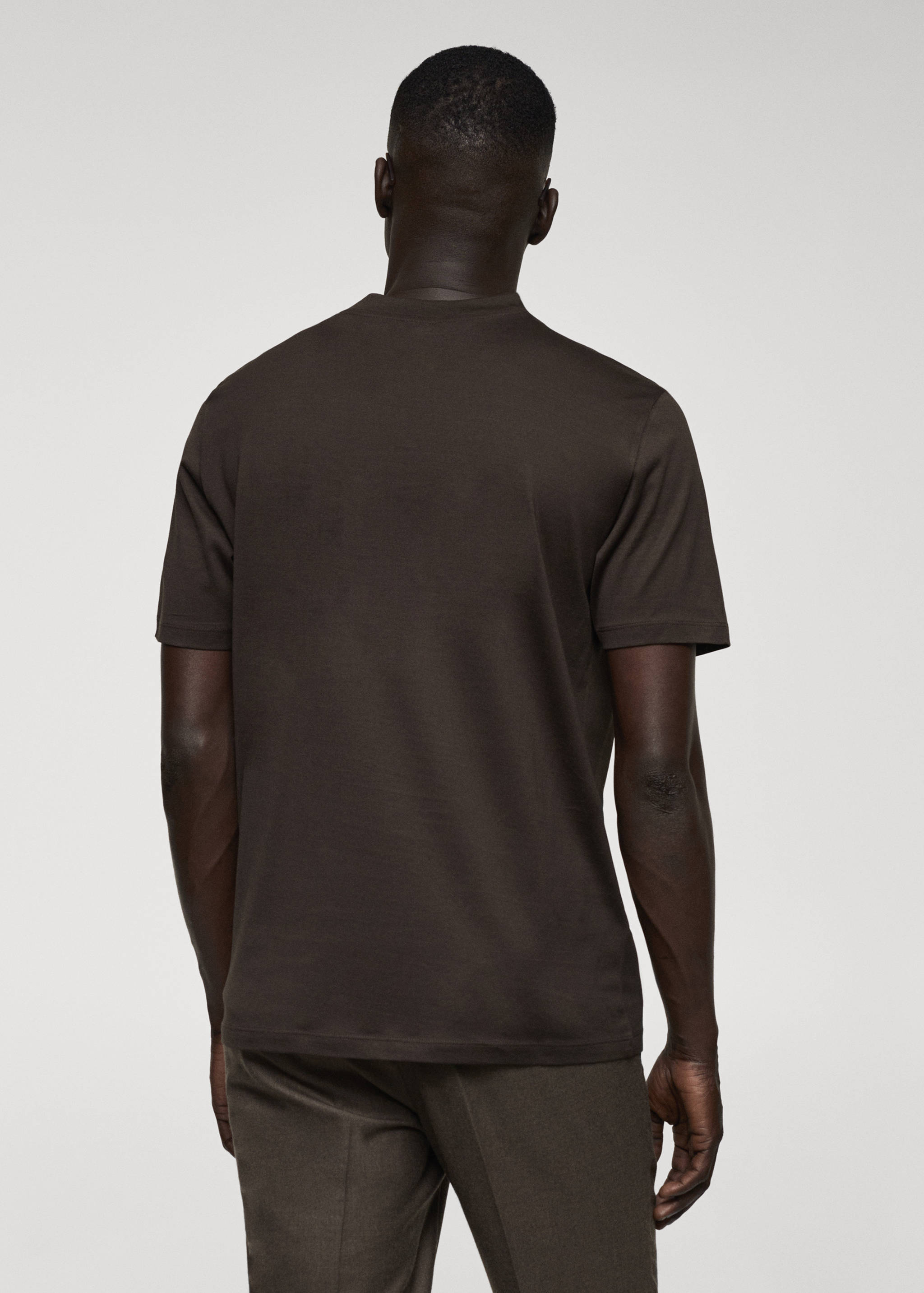 Мерсеризованная футболка slim fit - Обратная сторона изделия