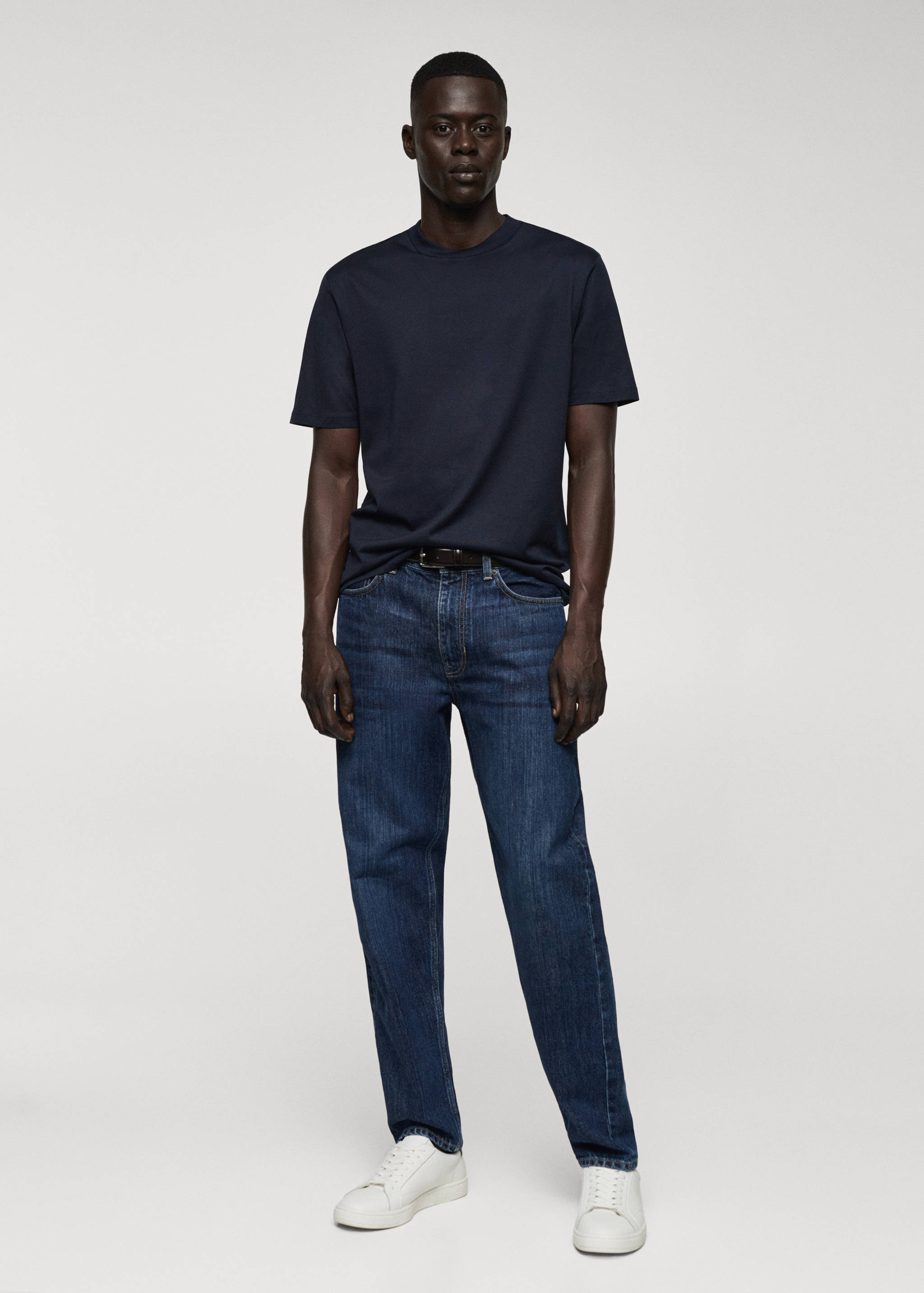 T-shirt slim-fit mercerisé - Plan général