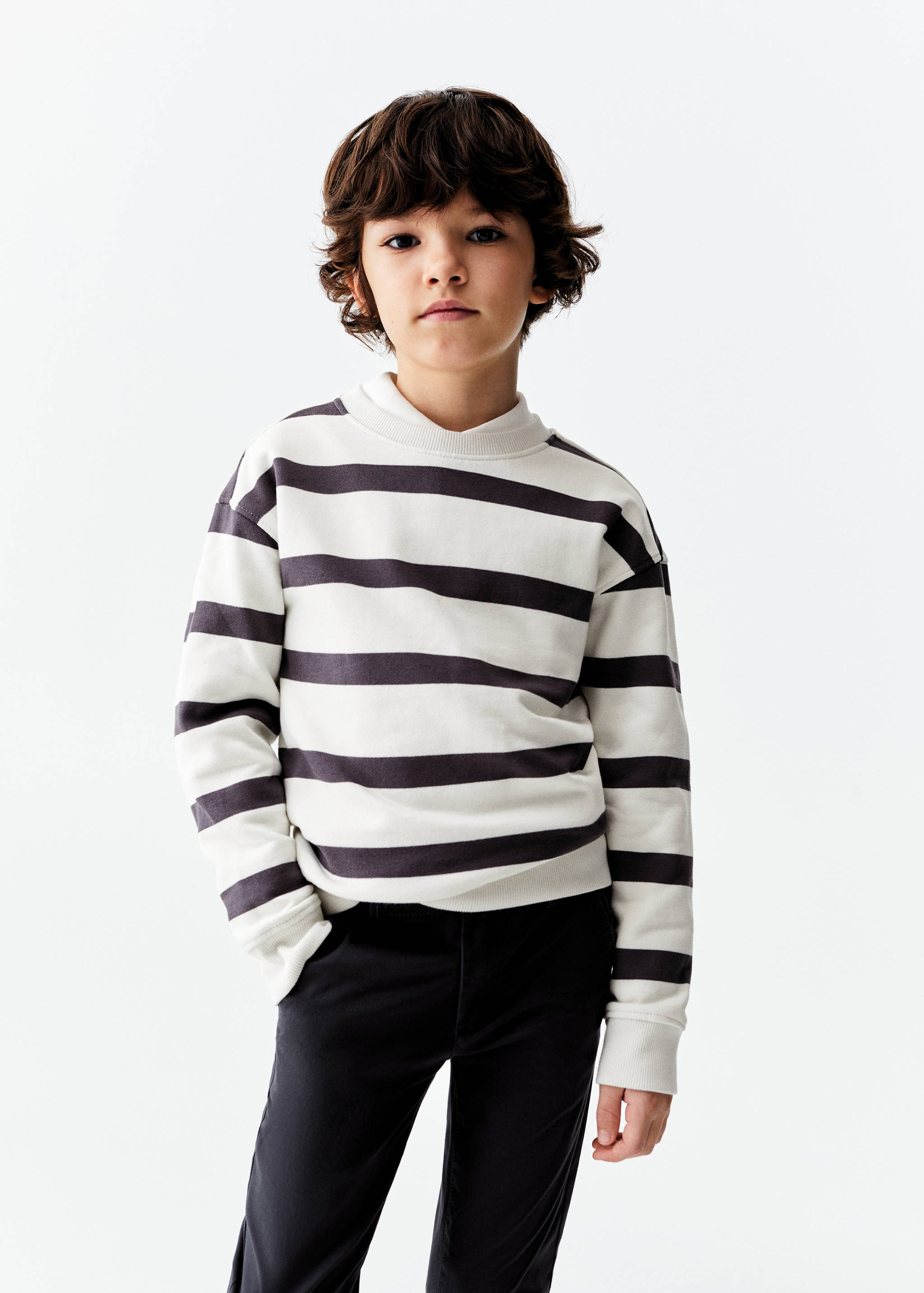 Striped print sweatshirt - Medium plane