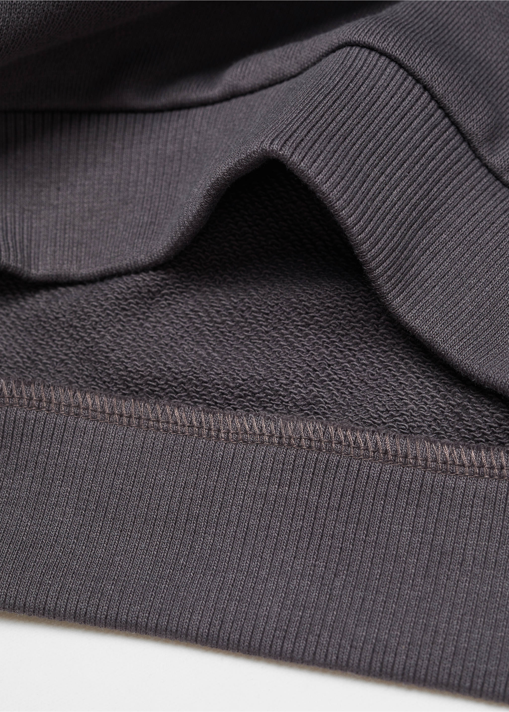 Printed cotton sweatshirt - Details of the article 3, Charcoal. Ref: 67040661-00.