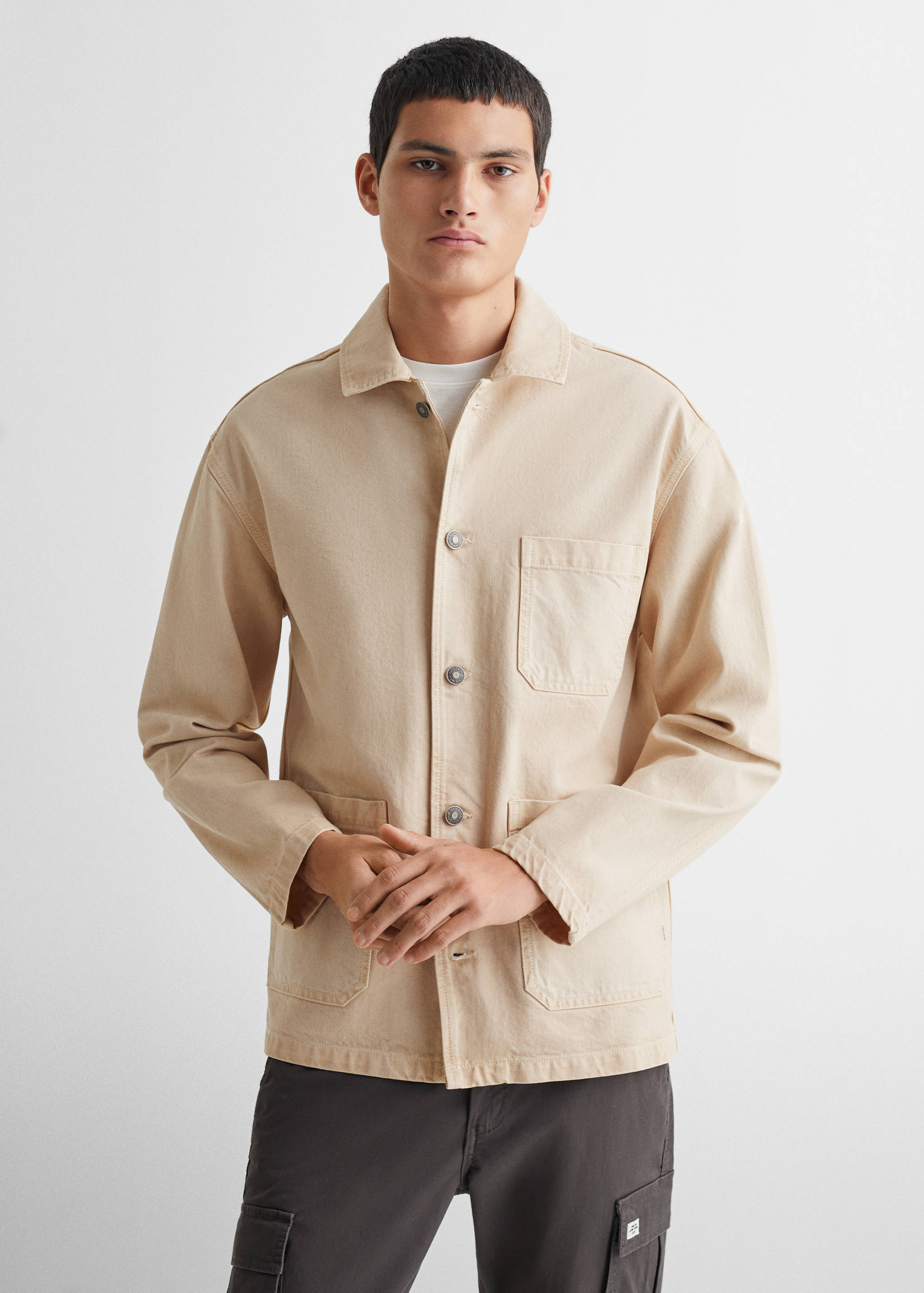 Chest-pocket overshirt - Medium plane