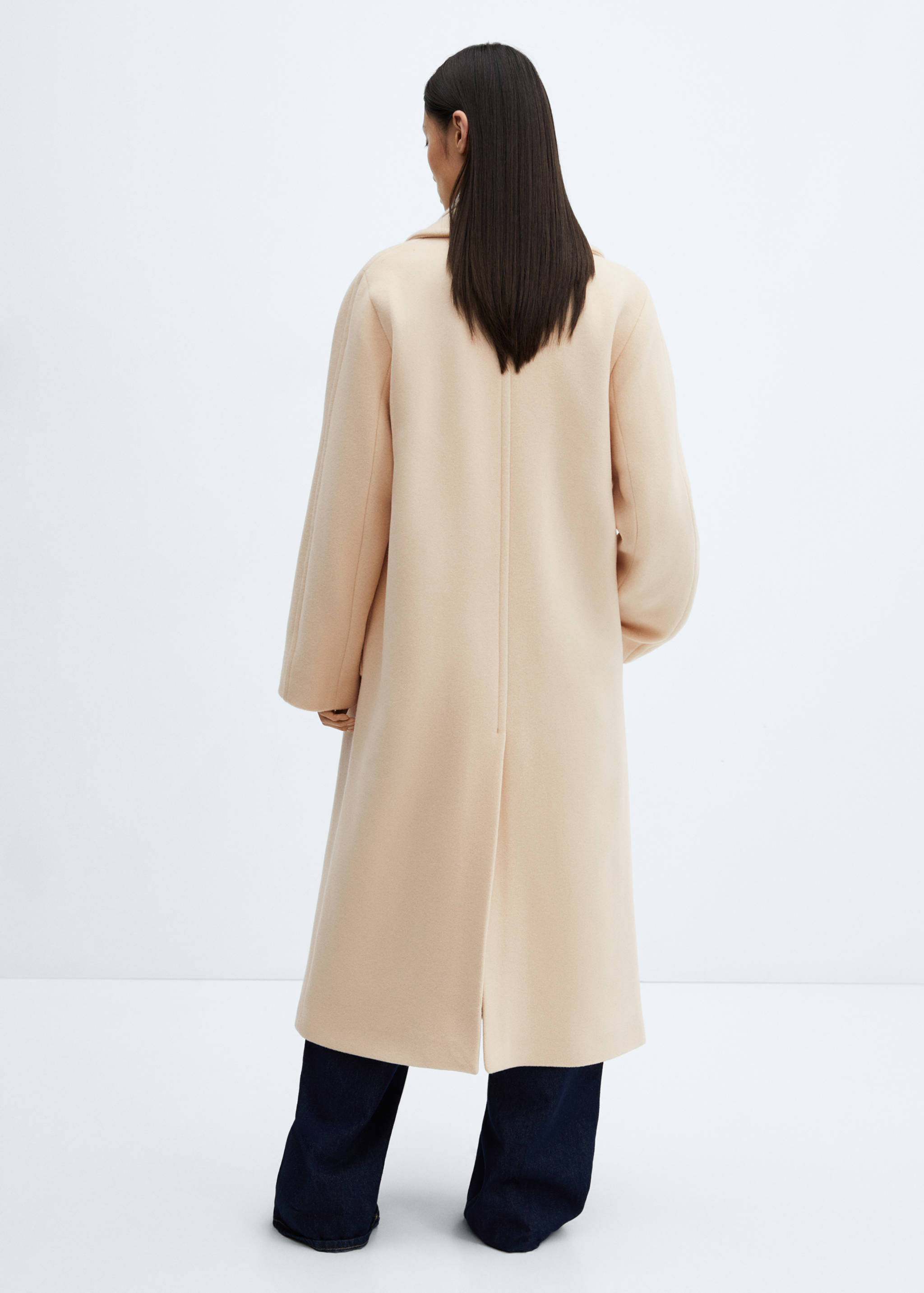 Manteco wool coat with lapels - Reverse of the article