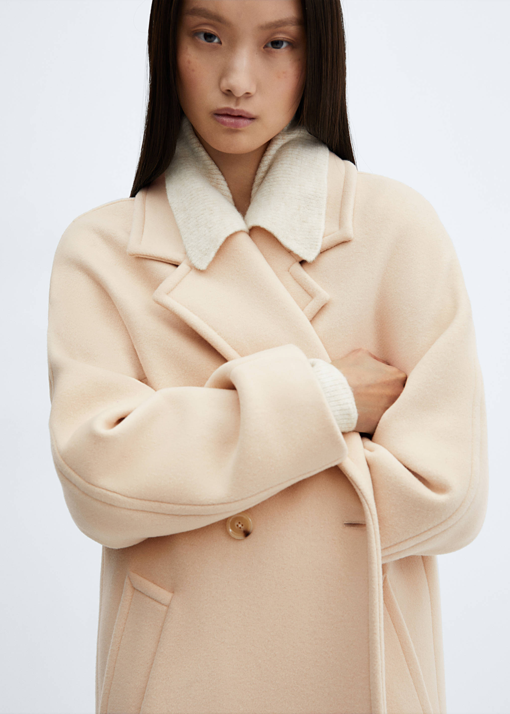 Manteco wool coat with lapels - Details of the article 1