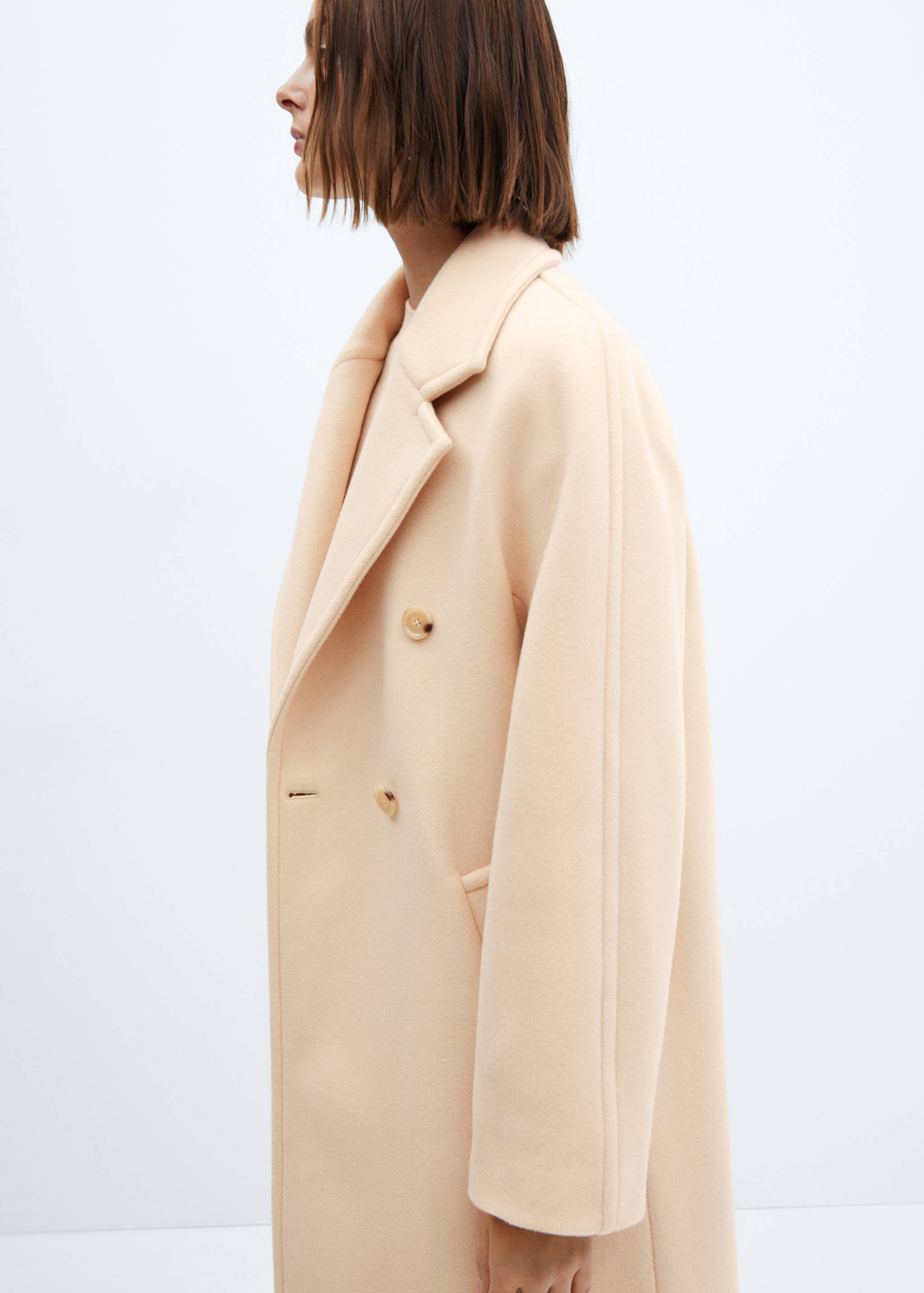 Manteco wool coat with lapels - Details of the article 4