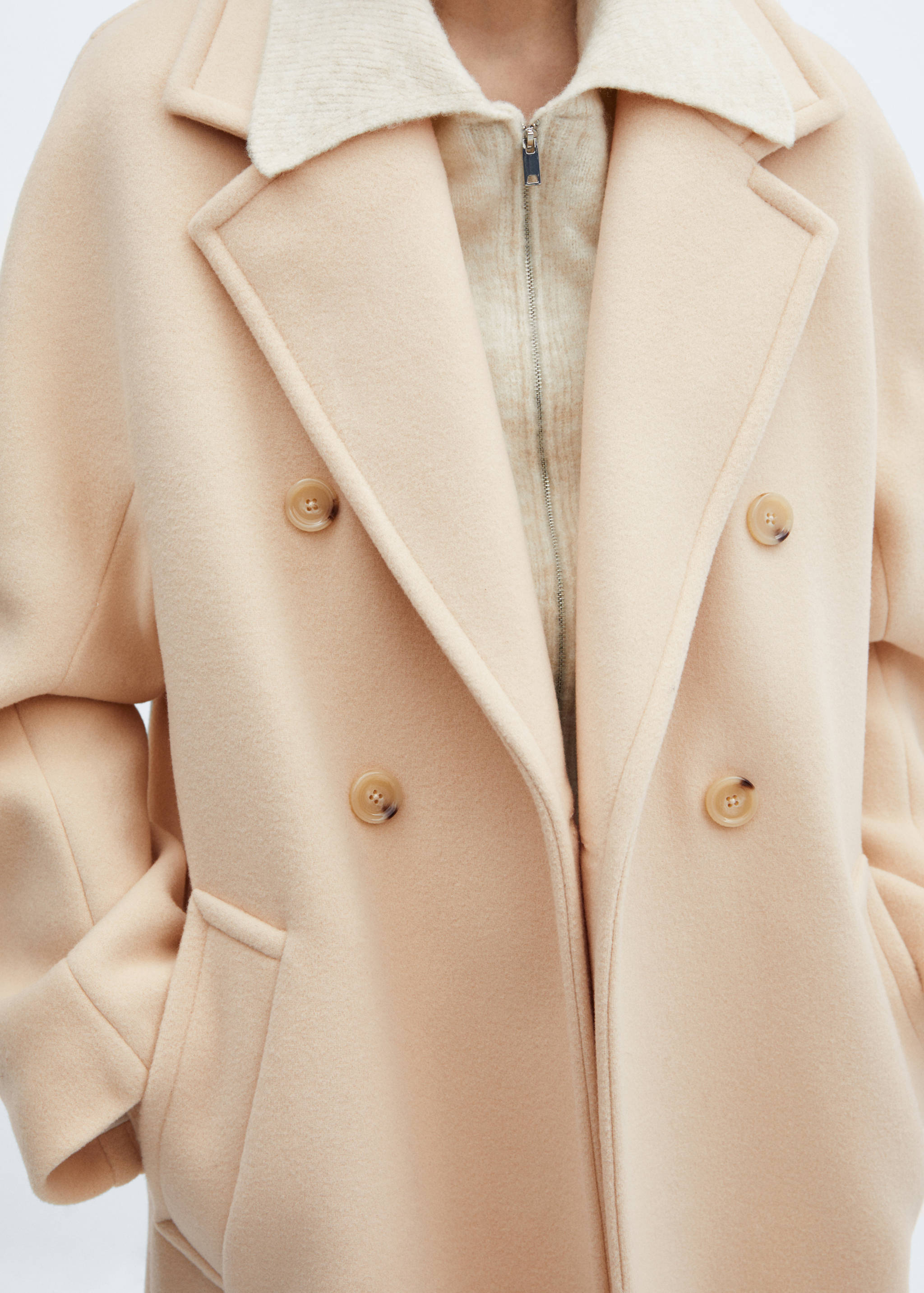 Manteco wool coat with lapels - Details of the article 6