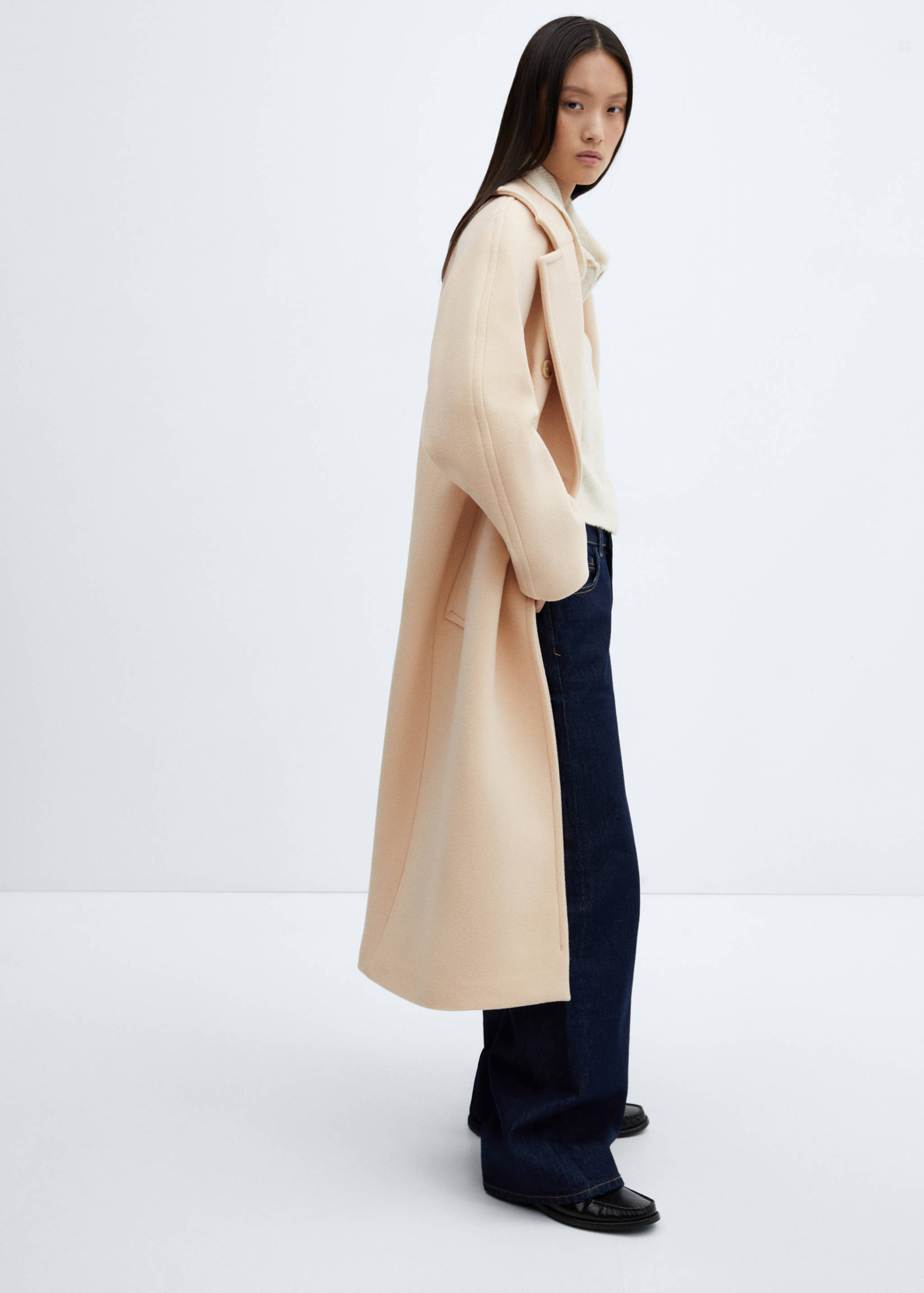 Manteco wool coat with lapels - Details of the article 2