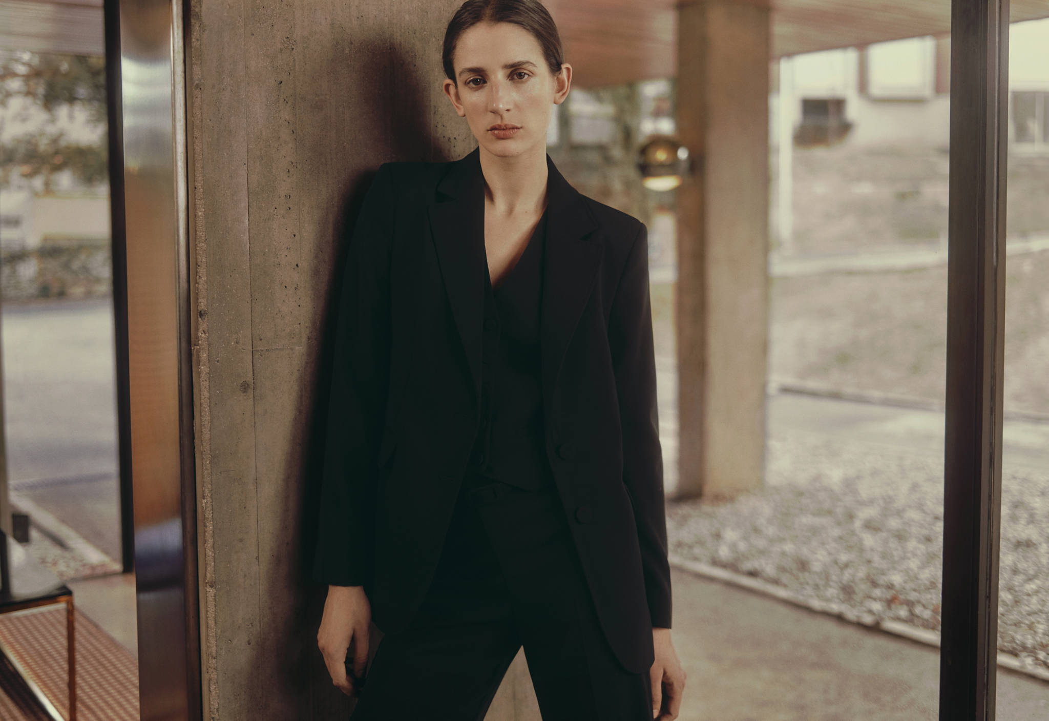 Straight-fit suit jacket - Panoramic plane