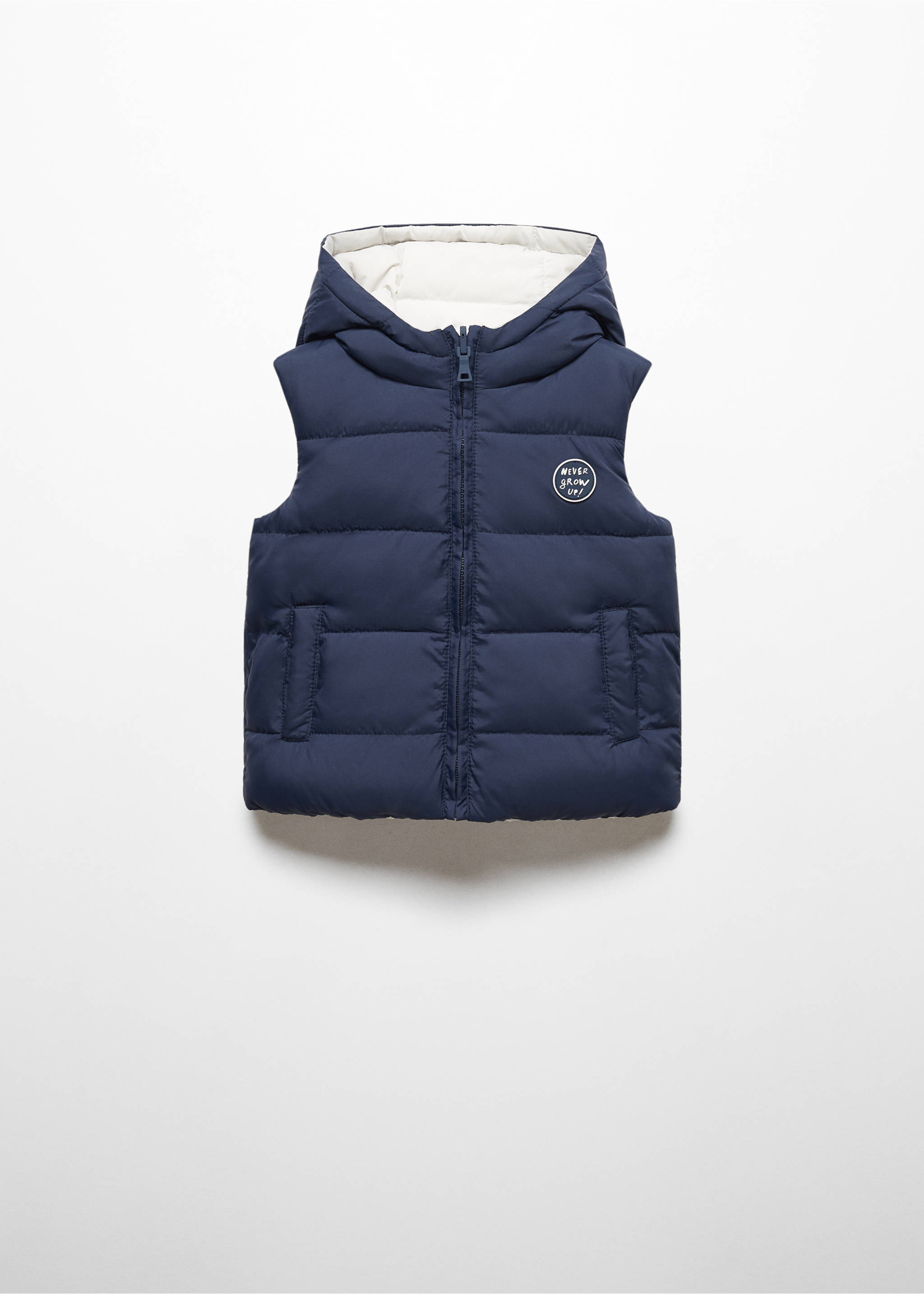 Reversible quilted gilet - Article without model, Dark Navy. Ref: 67041011-00.