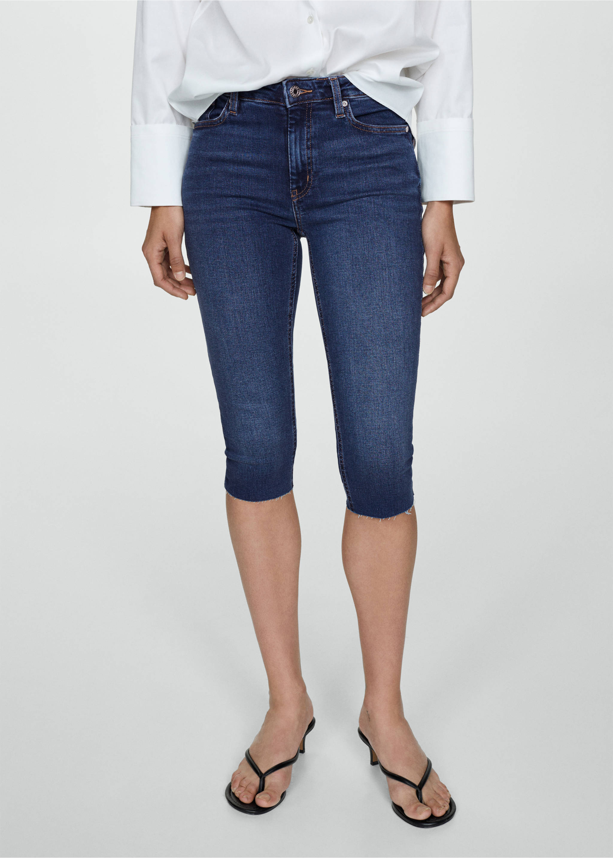 Capri slim-fit jeans - Medium plane, Dark Blue. Ref: 67041015-00.